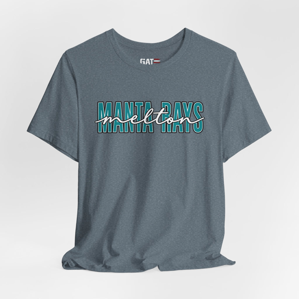 Melton Elementary Script Tee Teal