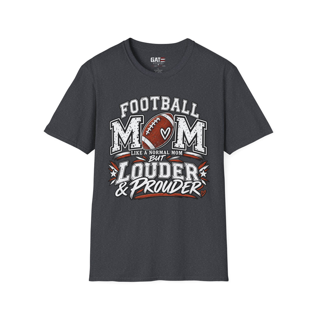 Football Mom Gildan Soft Style T-Shirt — Loud & Proud Vintage Football Mom Tee