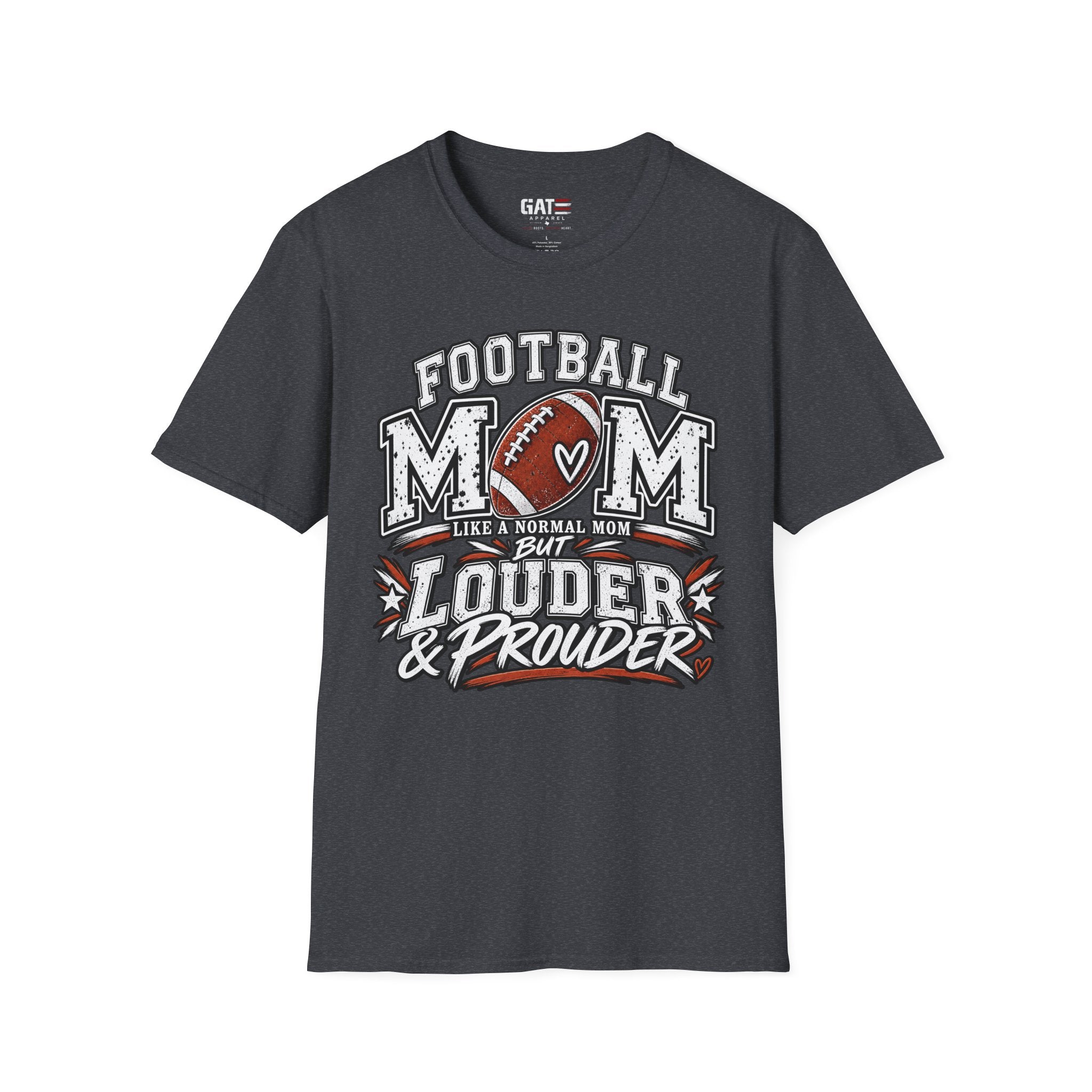 Football Mom Gildan Soft Style T-Shirt — Loud & Proud Vintage Football Mom Tee