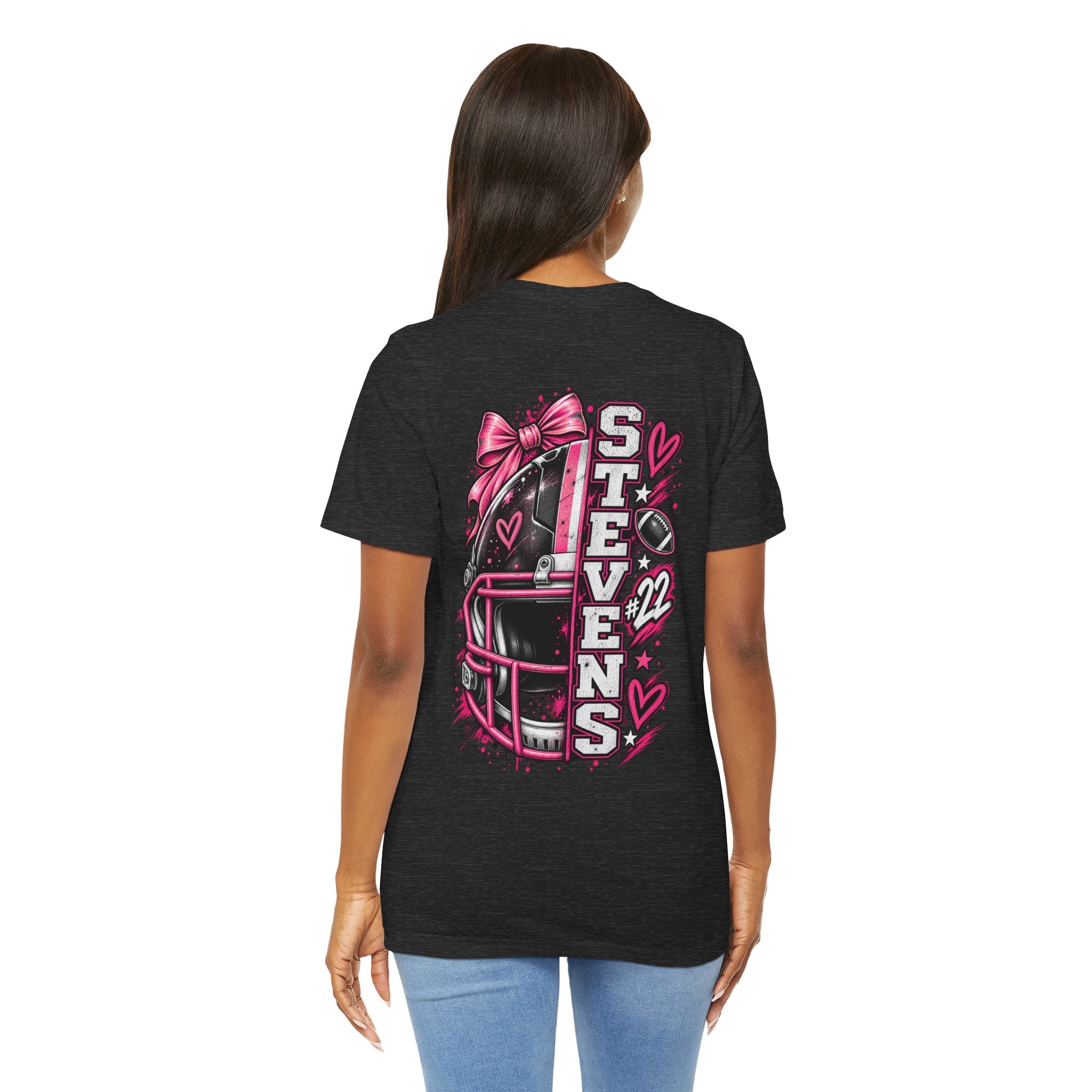Football Mom Personalized Shirt Custom Player Name Number Helmet Game Day Tee