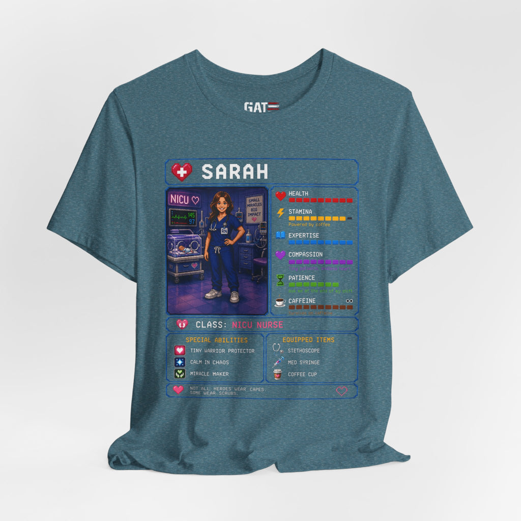 Custom NICU Nurse RPG Character Shirt | Personalized Nurse Gift