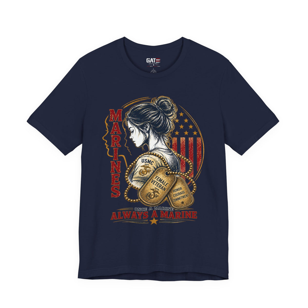 Female Marine Veteran Shirt | Once a Marine Always a Marine