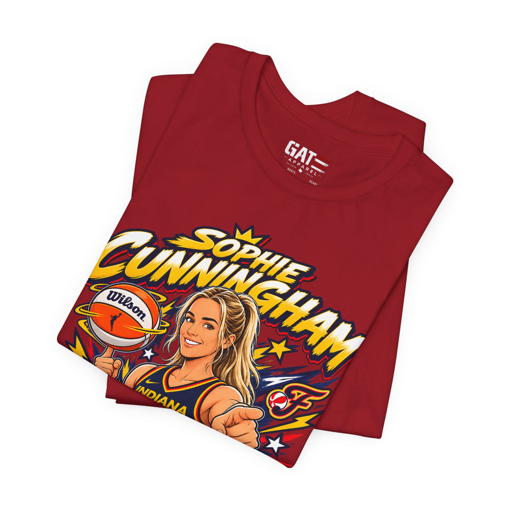 Sophie Cunningham Indiana Fever #8 T-Shirt Fever Up WNBA Basketball Graphic Tee