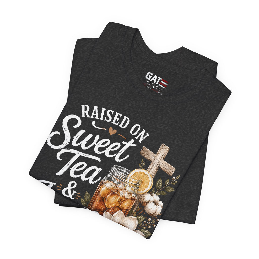 Southern Christian Shirt, Faith Graphic Tee, Sweet Tea Lover Shirt, Country Living Tee, Rustic Farmhouse Gift, Southern Mom Tee