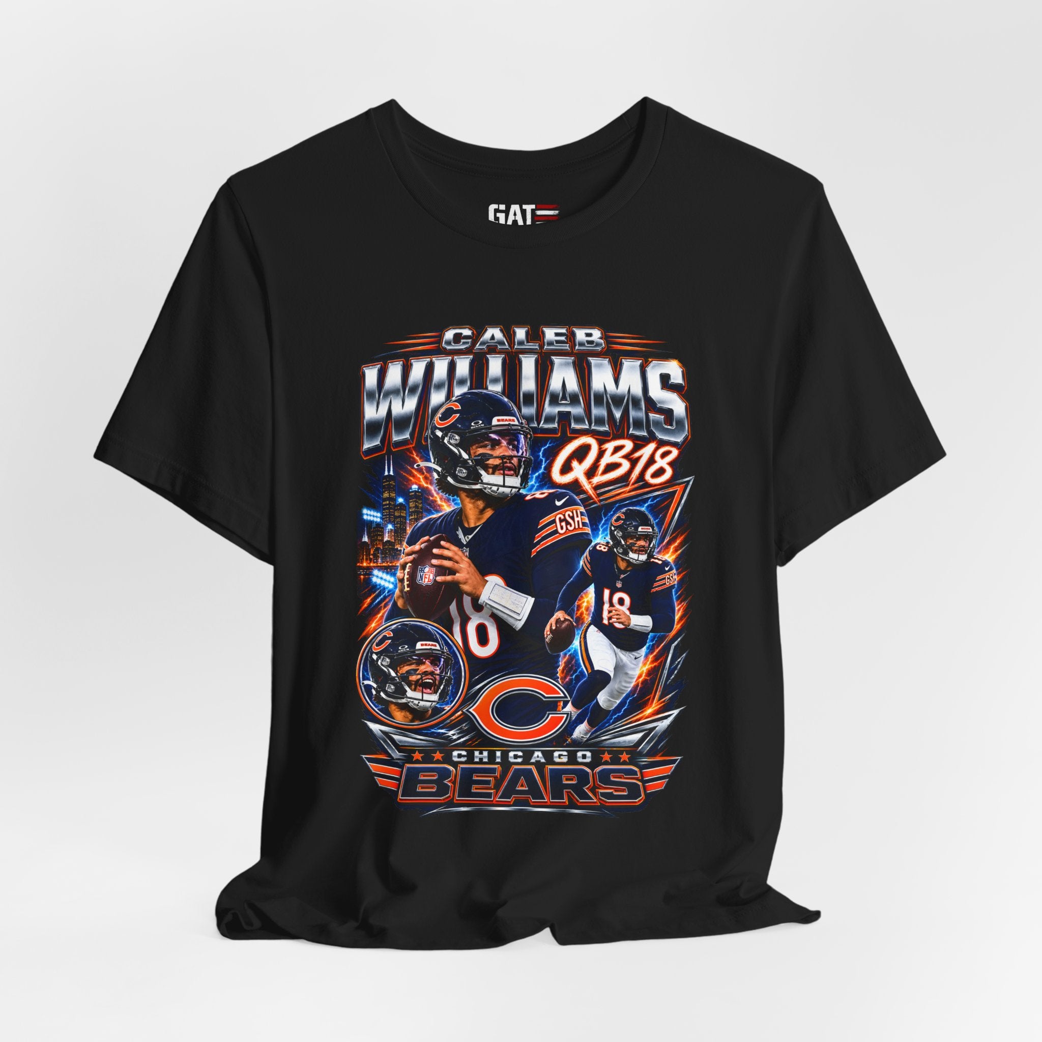 Caleb Williams Chicago Bears Tee Retro Player Graphic T-Shirt
