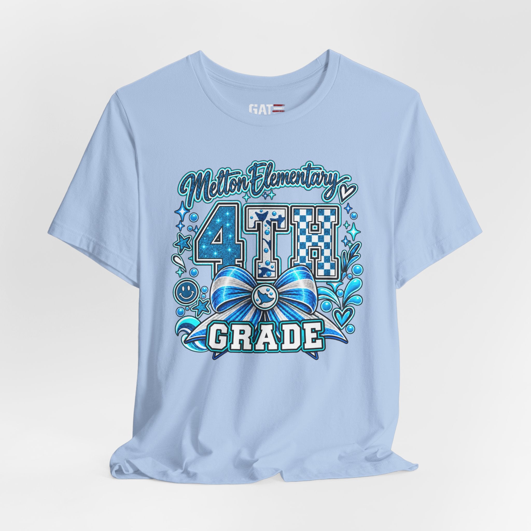 Melton 4th Grade School T‑Shirt — Bow Design