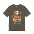 Golden Heart Golden Retriever T-Shirt — Personalized Pet Name Tee