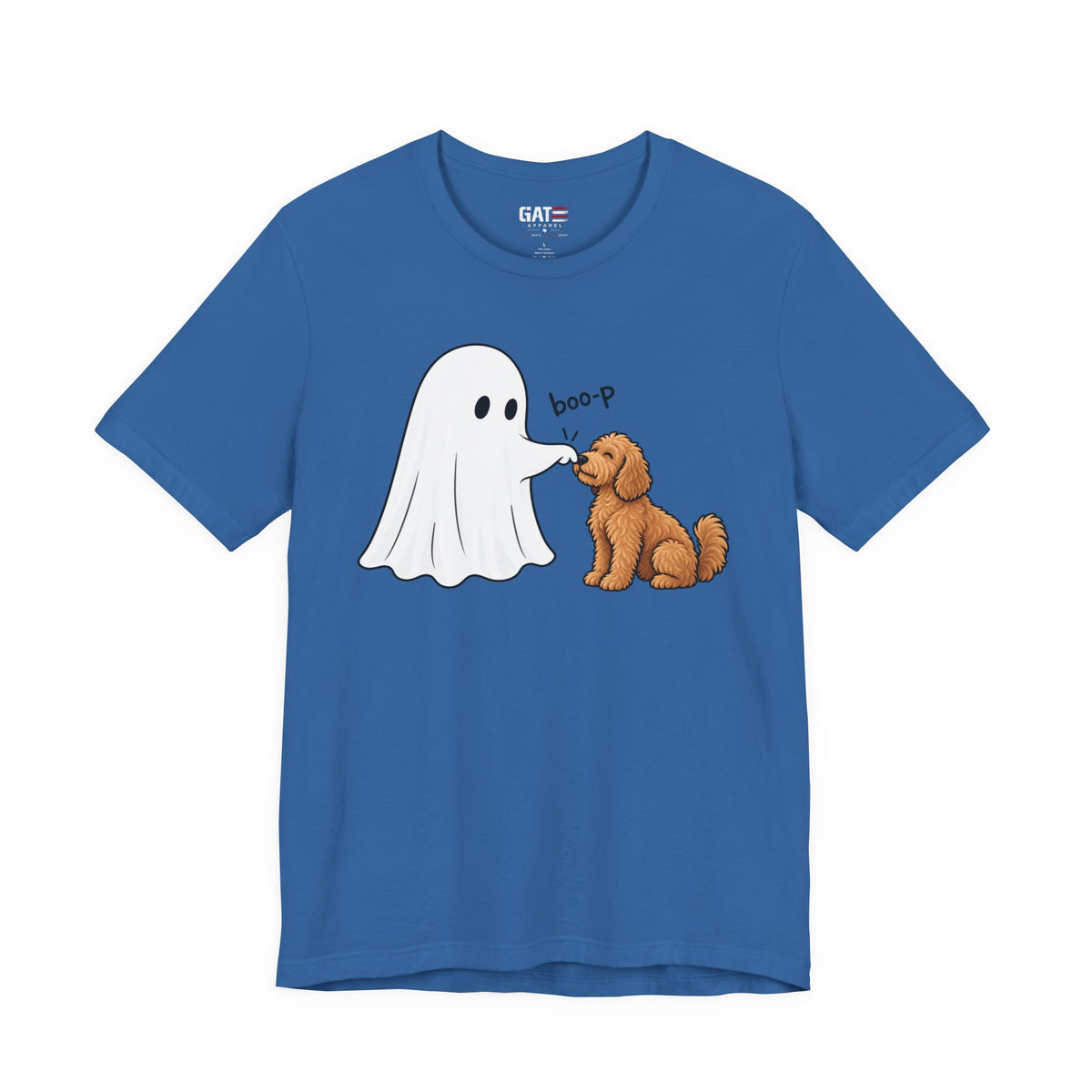 Halloween Ghost & Doodle— "boo-p" Cute Dog Halloween T-Shirt