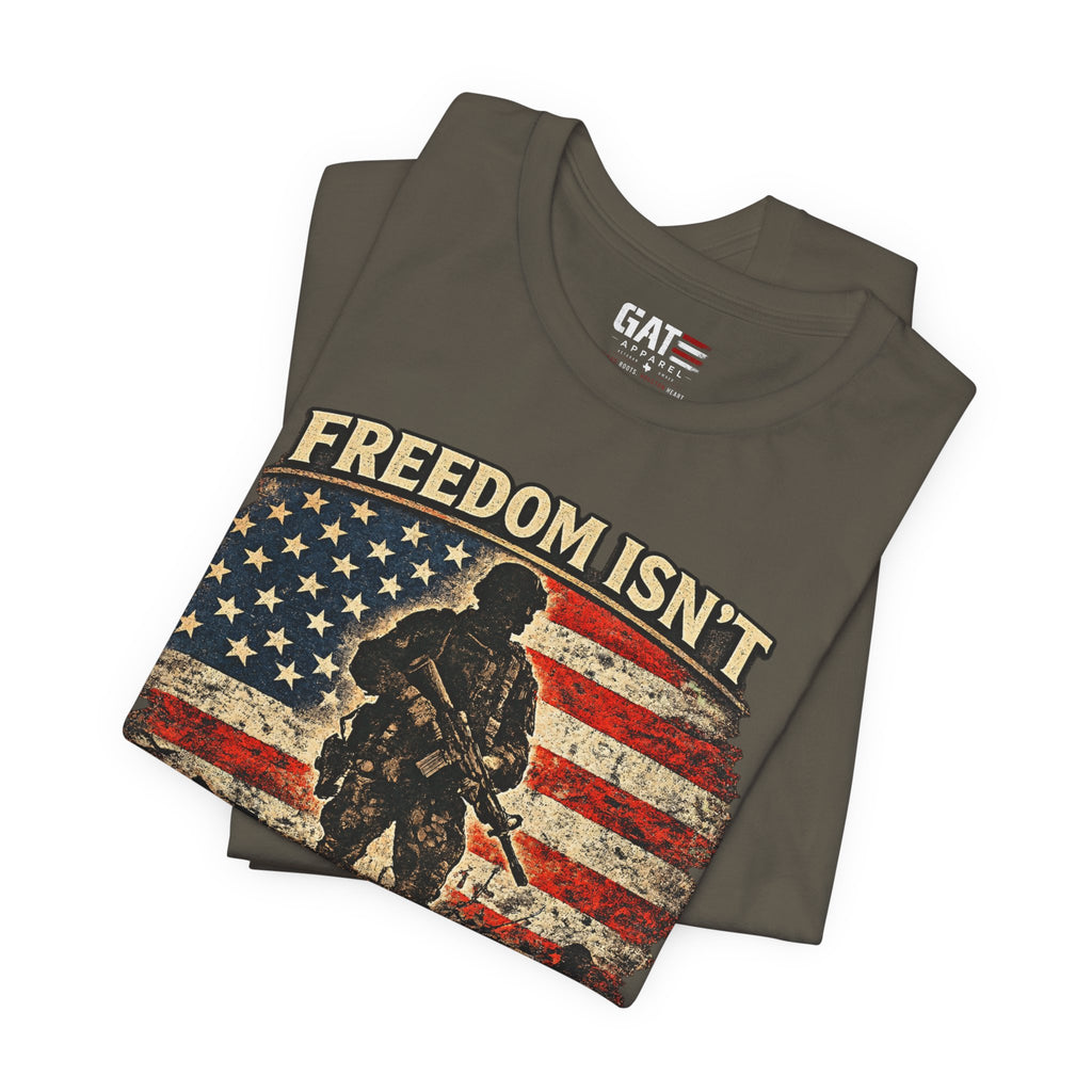 Freedom Isn't Inherited Tee — Patriotic Veteran American Flag T‑Shirt (1776–2026)