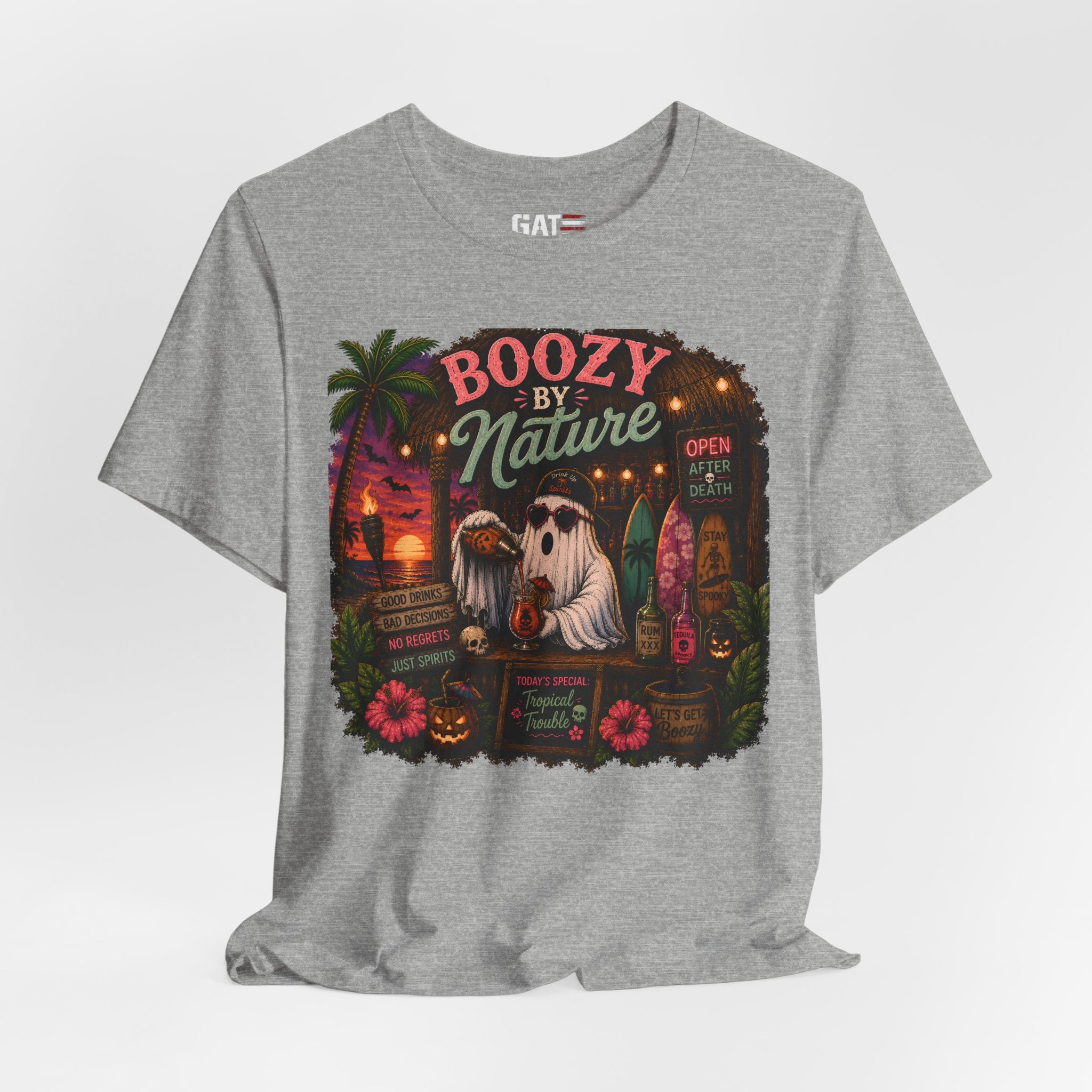 Summerween Shirt, Spooky Beach Shirt, Ghost Beach Tee, Halloween Beach Shirt, Coastal Halloween Tee, Tropical Ghost Shirt