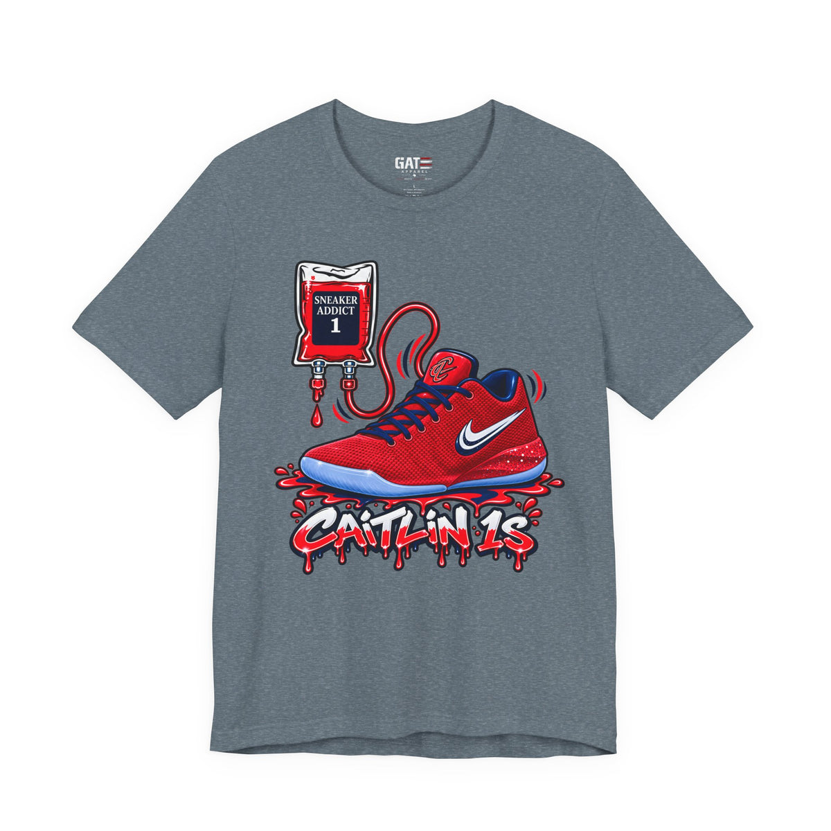 Caitlin Clark Caitlin 1s Addict Red Sneaker Shirt