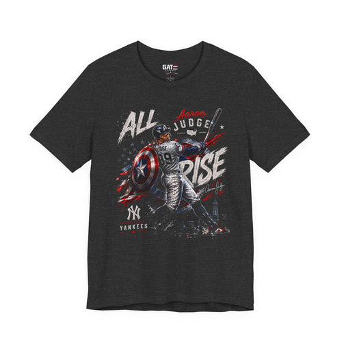Aaron Judge All Rise Shirt, Patriotic New York Baseball Tee, USA Inspired Graphic T-Shirt, Baseball Fan Gift
