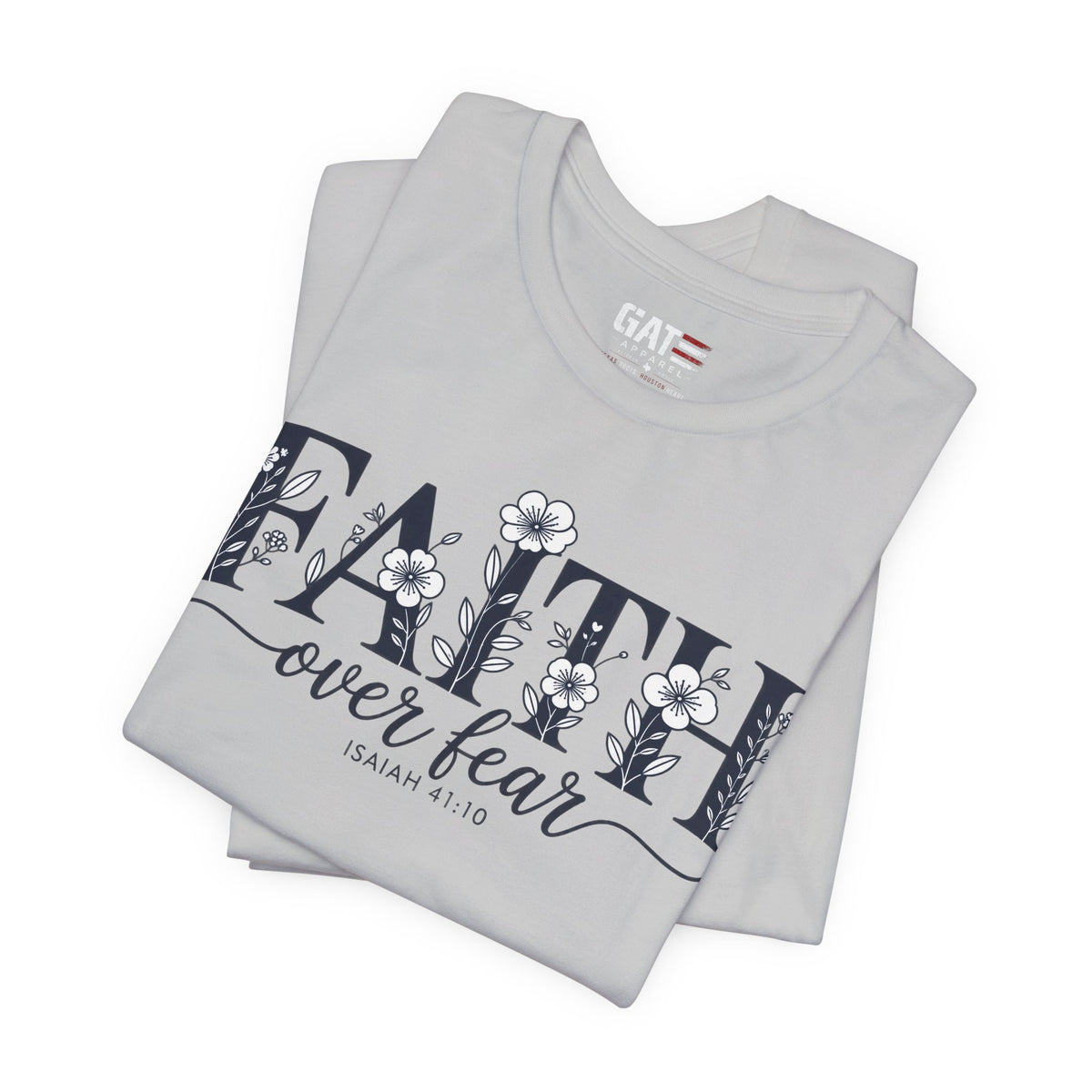 Faith Over Fear Tee — Floral Christian Inspirational Shirt (Psalm 56:3)