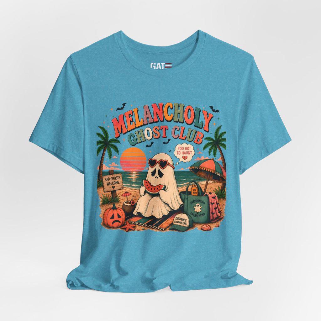 Summerween Shirt, Spooky Beach Shirt, Ghost Beach Tee, Halloween Beach Shirt, Coastal Halloween Tee, Tropical Ghost Shirt