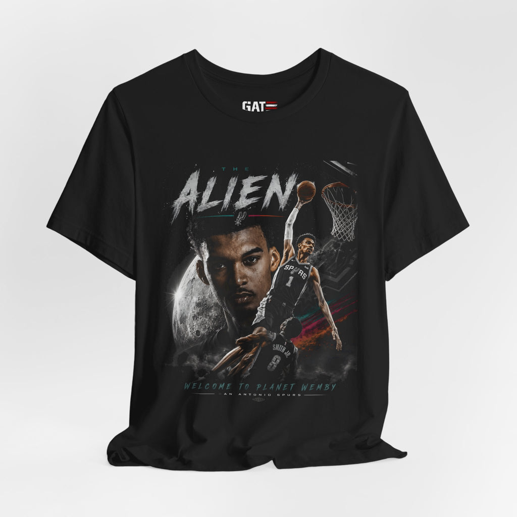 The Alien Wemby Shirt  Welcome to Planet Wemby San Antonio Basketball Graphic Tee