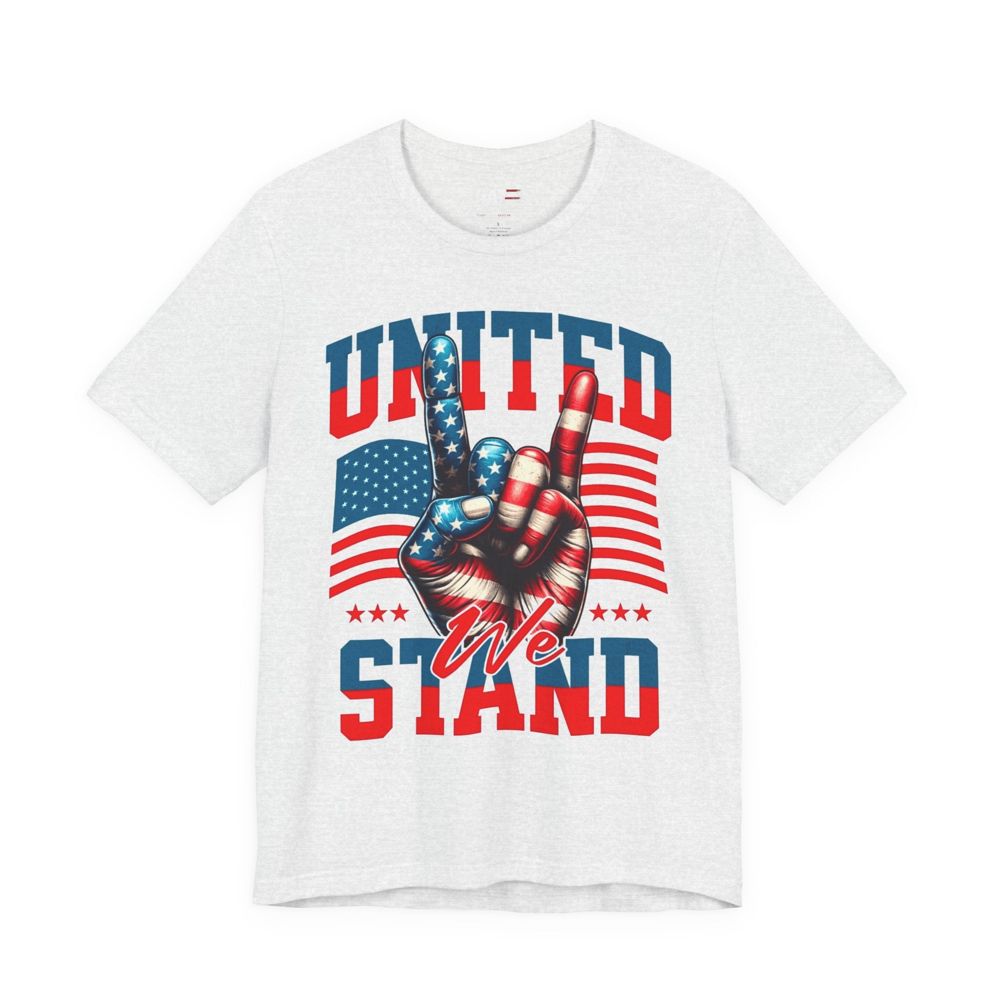 United We Stand T-Shirt — Patriotic American Flag Peace Hand Tee