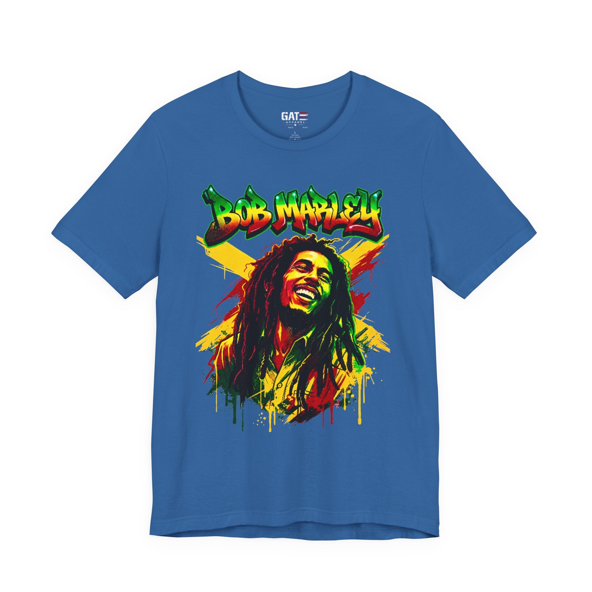 Reggae Legend Portrait Tee — Rasta Colors Music Graphic Shirt