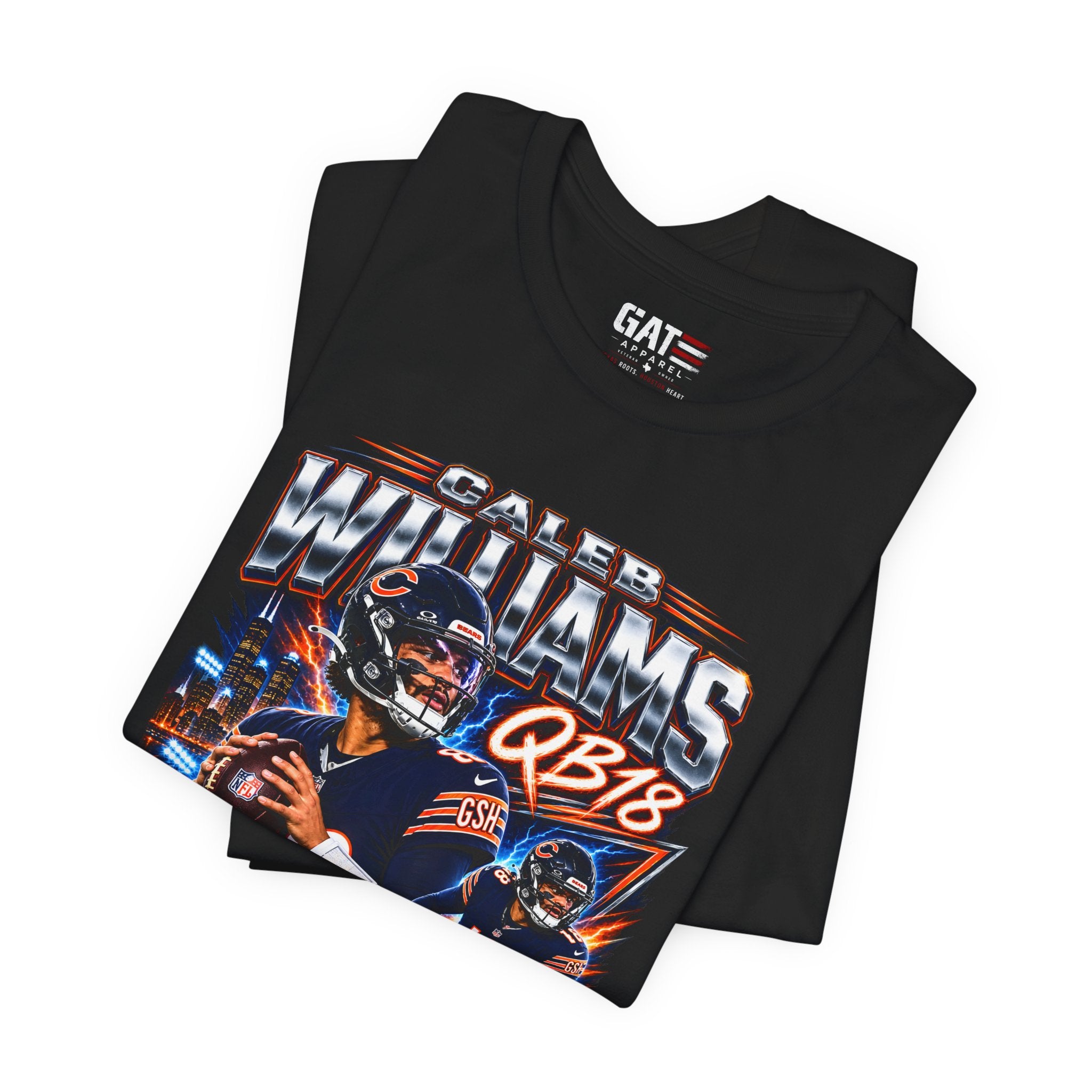 Caleb Williams Chicago Bears Tee Retro Player Graphic T-Shirt