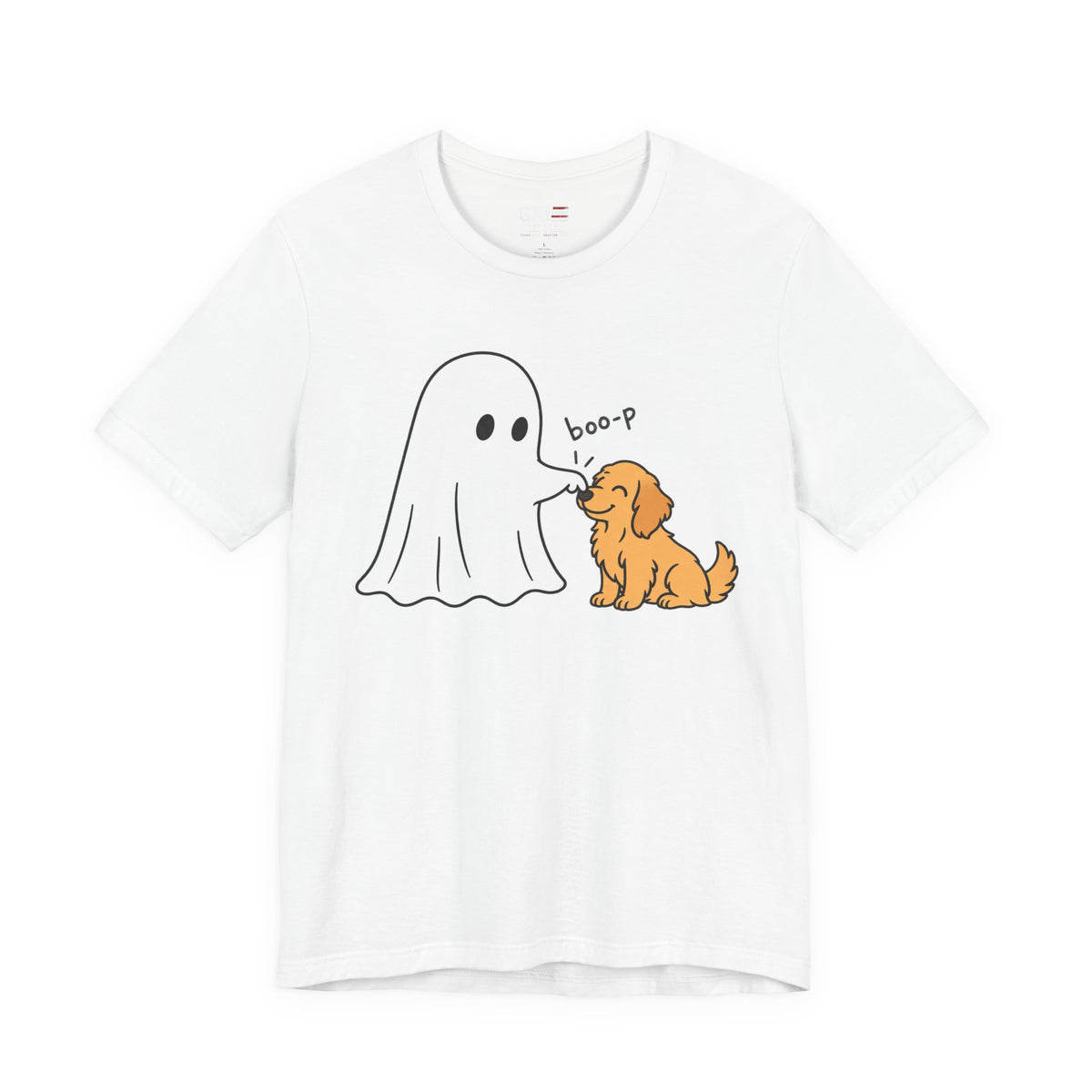 Halloween Ghost & Golden Retriever — "boo-p" Cute Dog Halloween T-Shirt