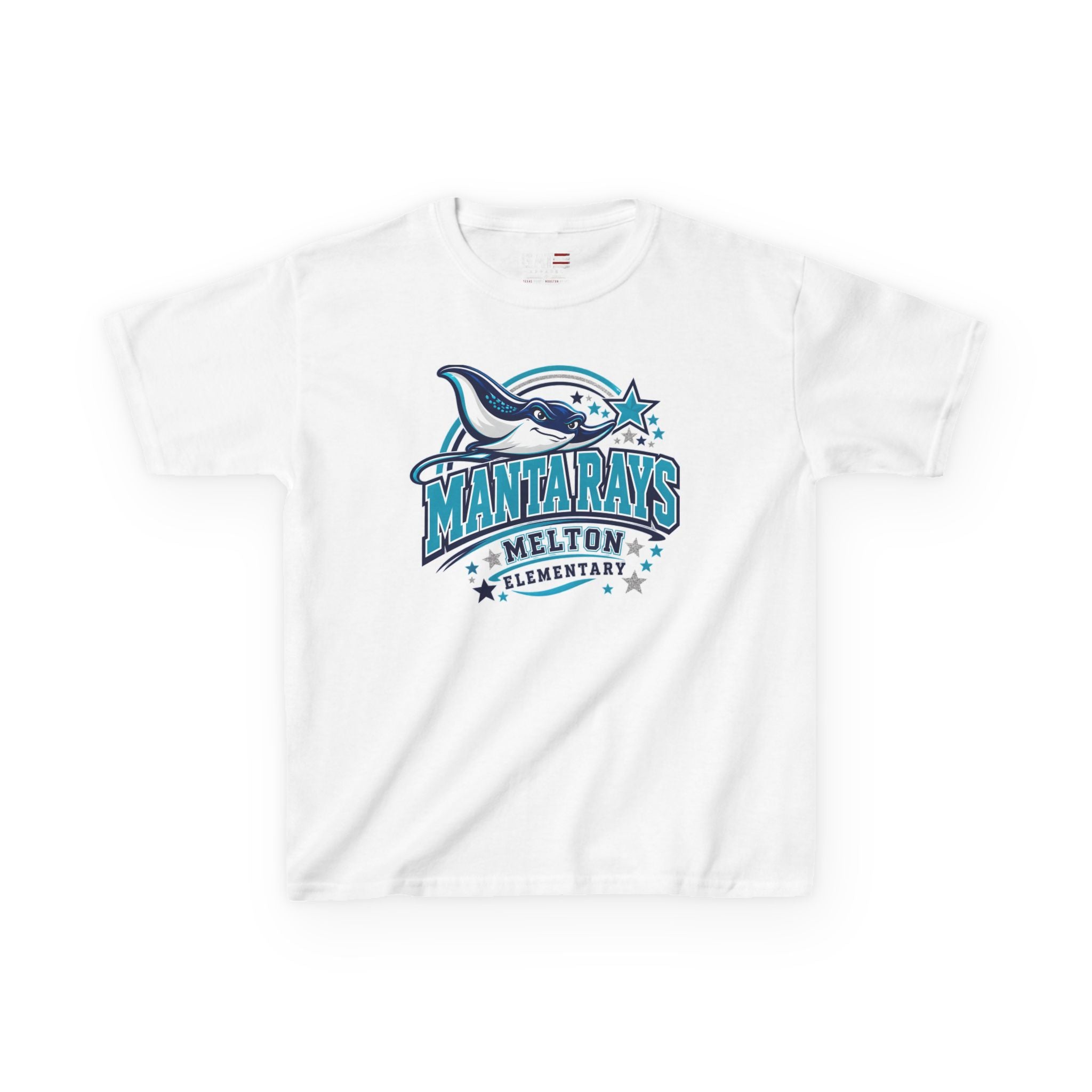 Melton Kids Tee Mantarays School T-Shirt — Melton Elementary Mascot Tee