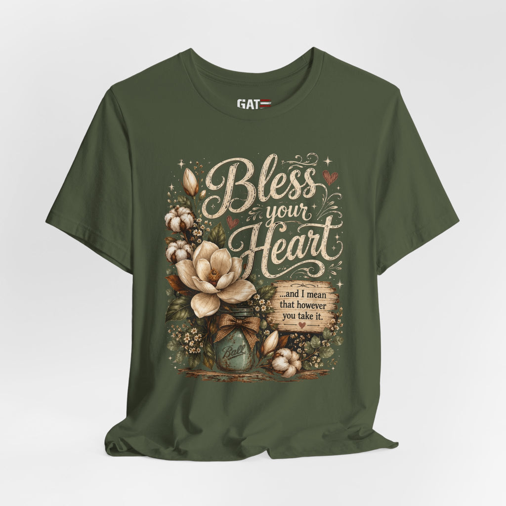 Funny Southern Shirt, Bless Your Heart Tee, Southern Humor Graphic Tee, Magnolia Floral Shirt, Country Girl Gift, Farmhouse Style Tee