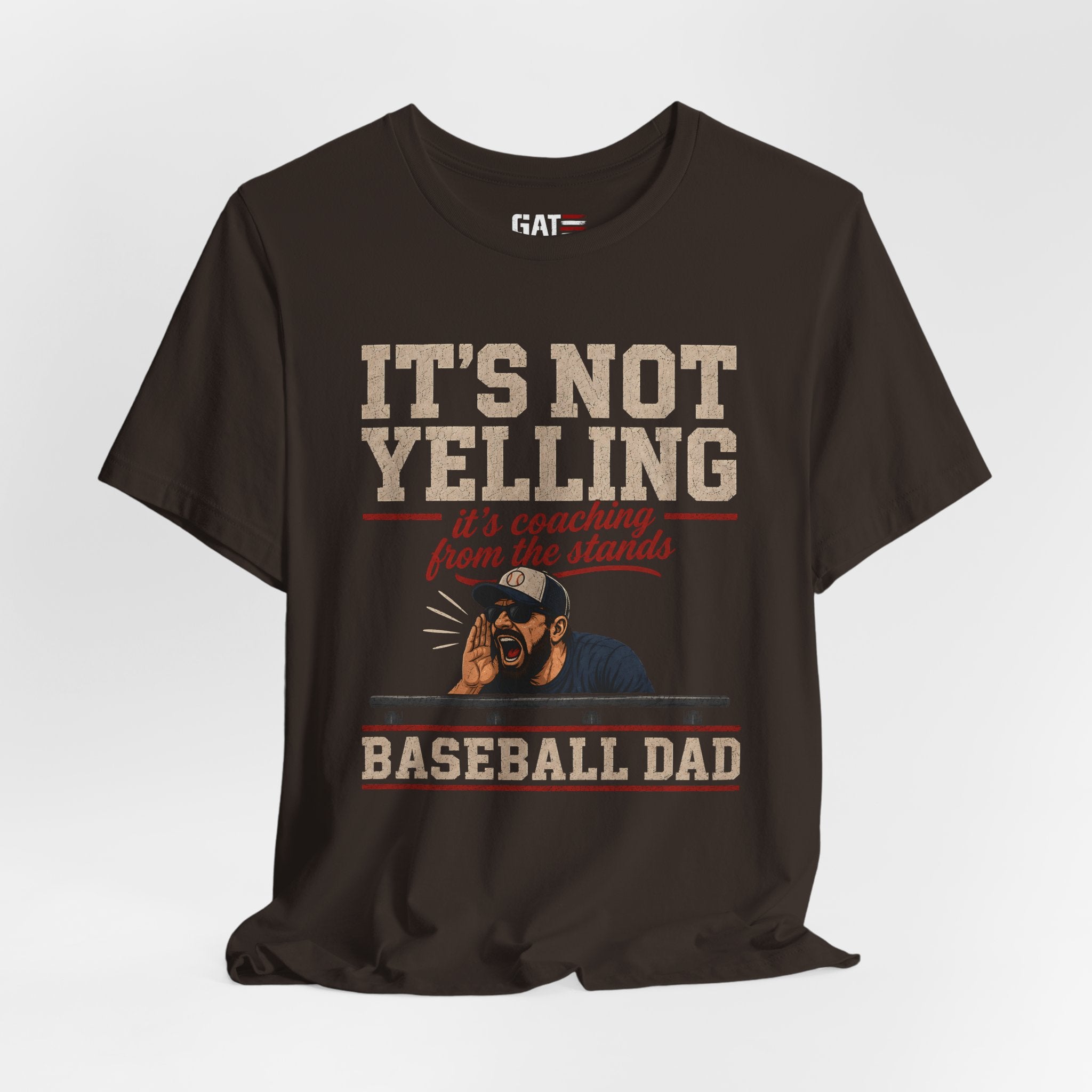 It's Not Yelling It's Coaching From The Stands Baseball Dad Shirt, Funny Baseball Dad Tee, Travel Ball Dad Gift Father's Day