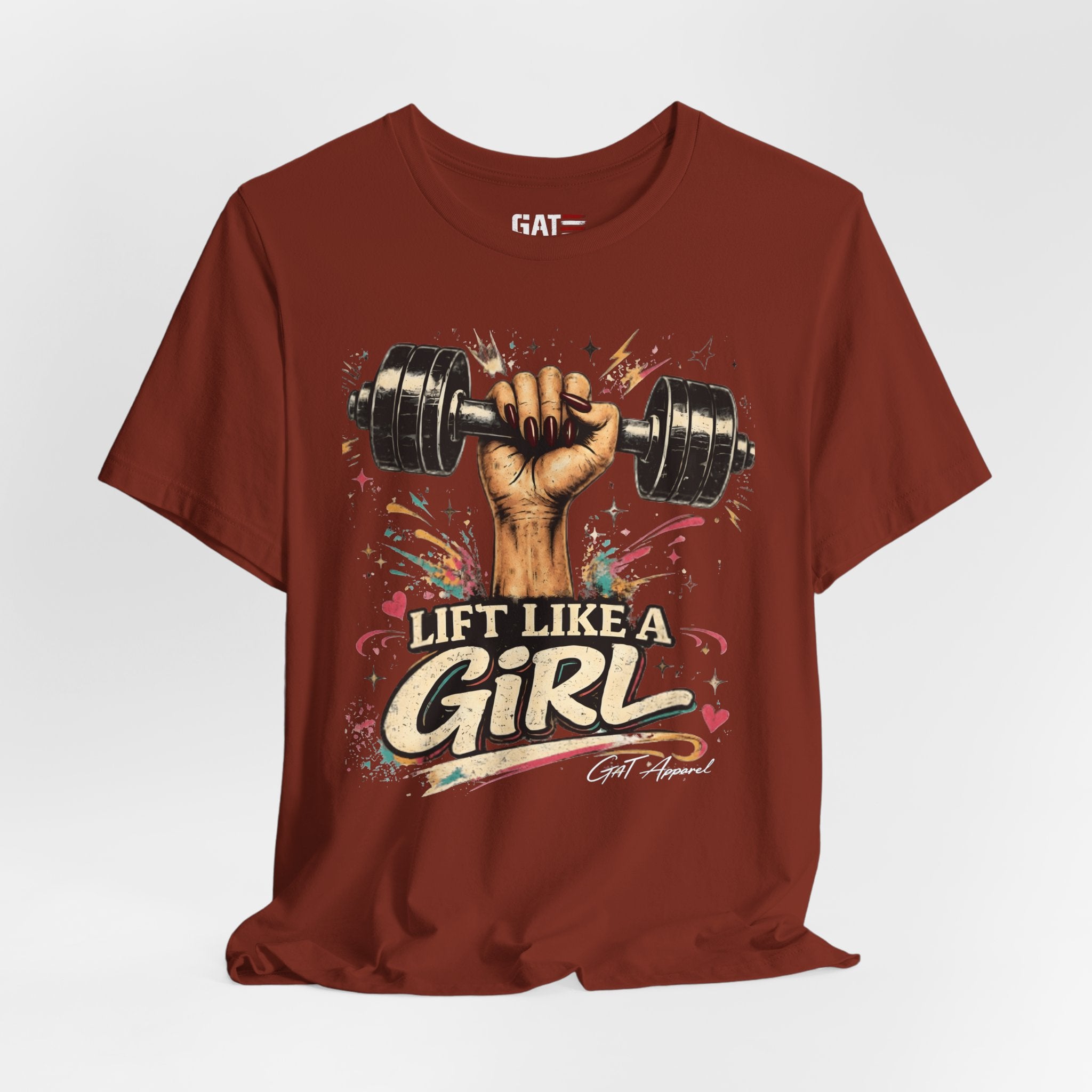 Lift Like A Girl Shirt, Women's Gym Shirt, Weightlifting Tee, Cute Fitness Shirt, Workout Gift for Women