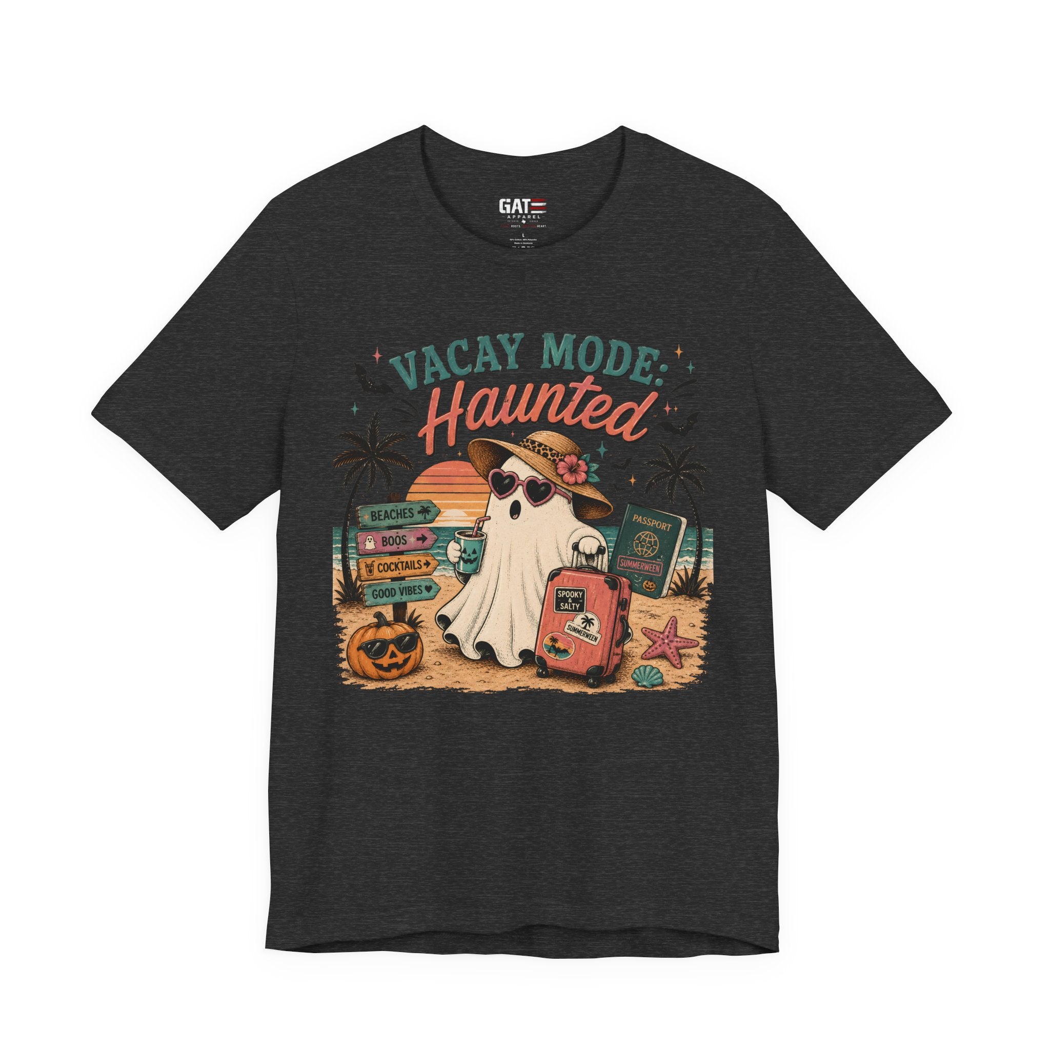 Summerween Shirt, Spooky Beach Shirt, Ghost Beach Tee, Halloween Beach Shirt, Coastal Halloween Tee, Tropical Ghost Shirt
