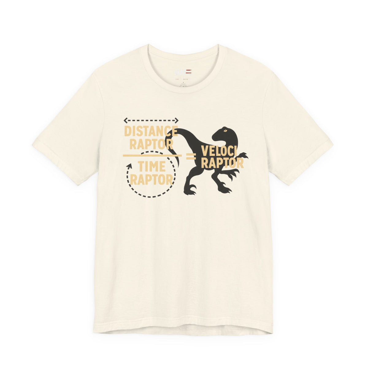 Velociraptor Distance Over Time Shirt | Funny Science Dinosaur Tee