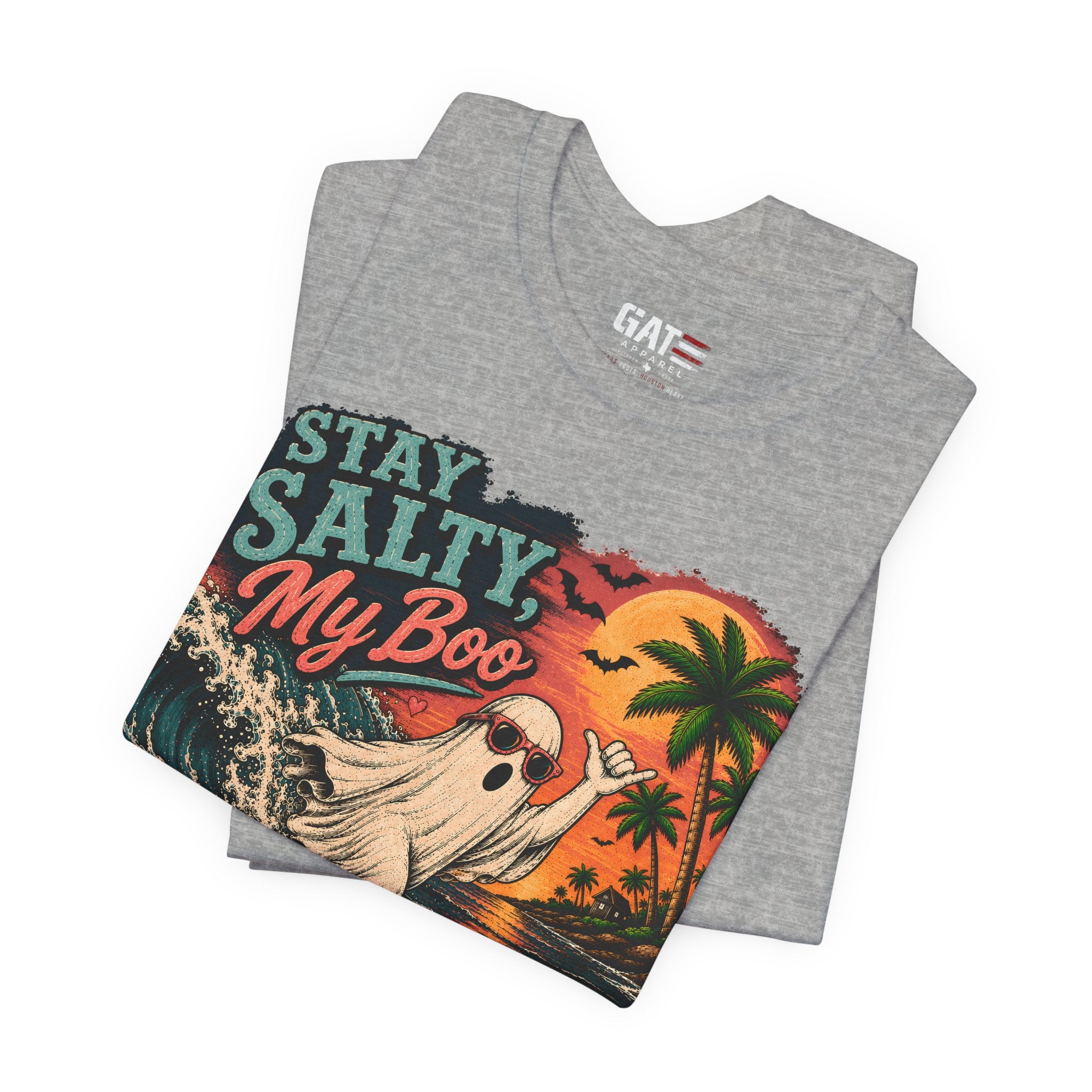 Summerween Shirt, Spooky Beach Shirt, Ghost Beach Tee, Halloween Beach Shirt, Coastal Halloween Tee, Tropical Ghost Shirt