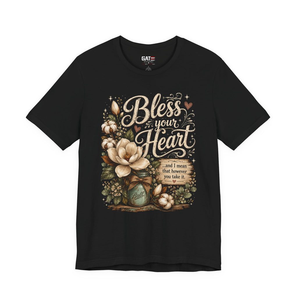Funny Southern Shirt, Bless Your Heart Tee, Southern Humor Graphic Tee, Magnolia Floral Shirt, Country Girl Gift, Farmhouse Style Tee