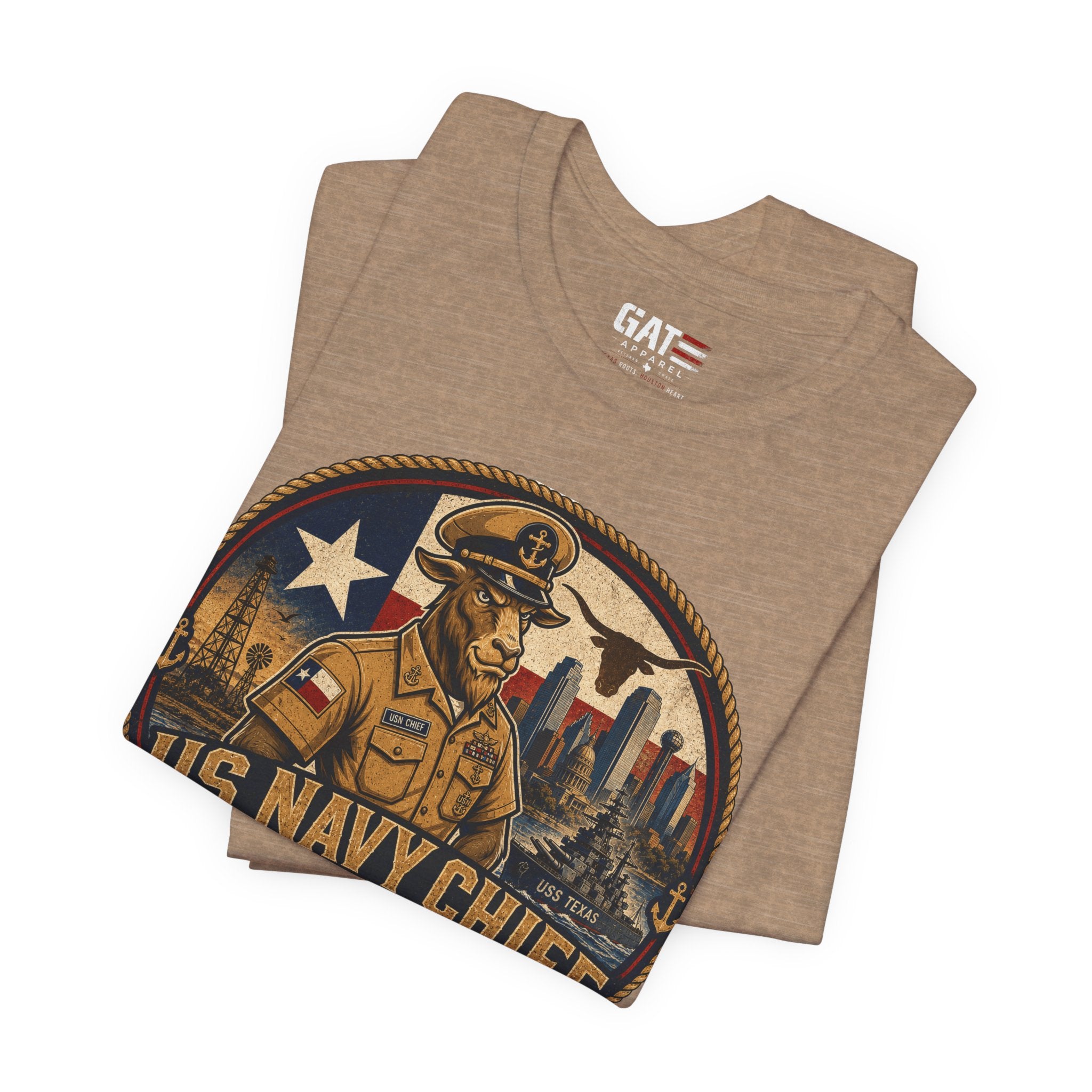 US Navy Chief Heritage Day Texas Shirt, Navy Chief Goat Shirt, Chief Petty Officer Gift, Military Pride Tee, Navy Veteran