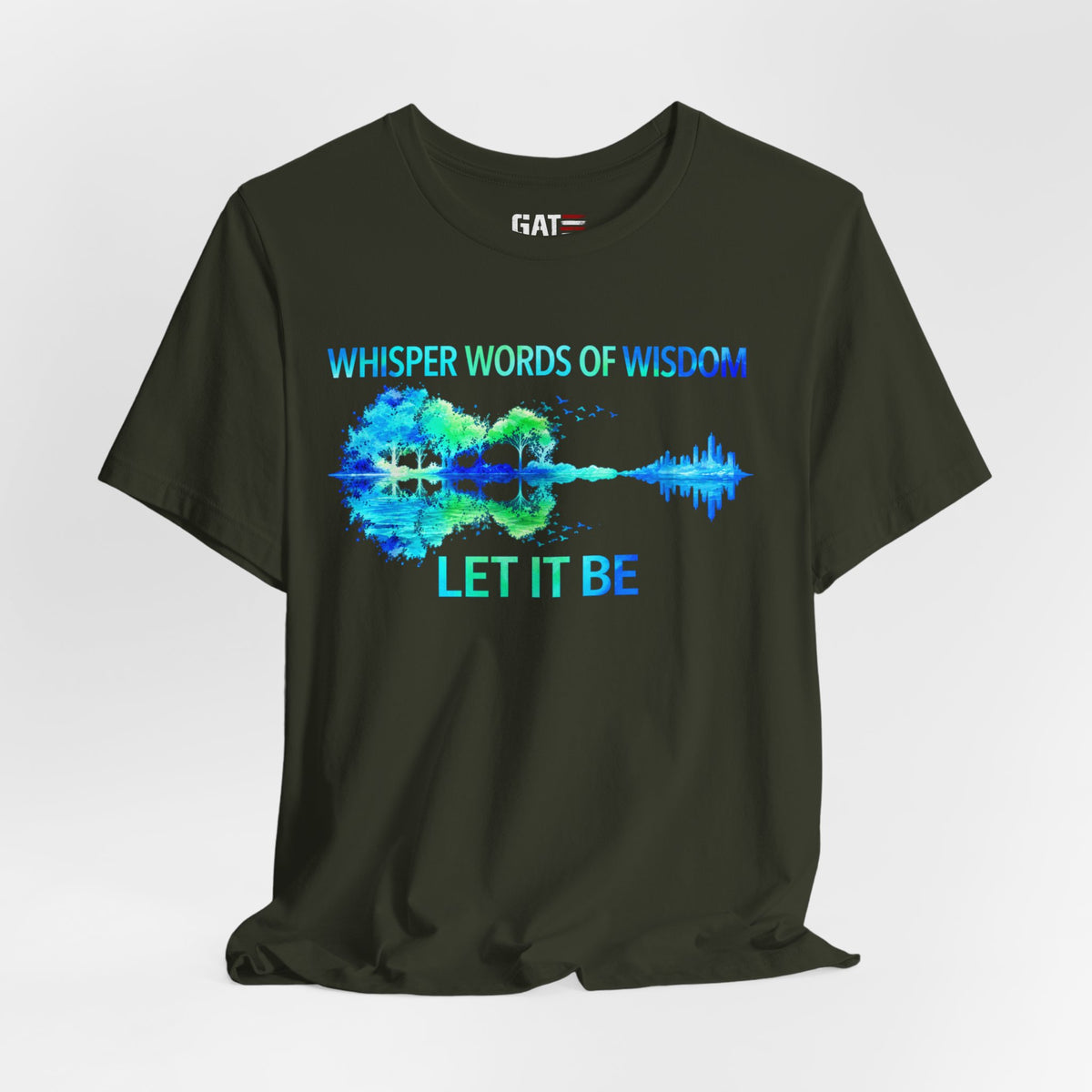 Let It Be Guitar Tee — 'Whisper Words of Wisdom' Music Lover T‑Shirt