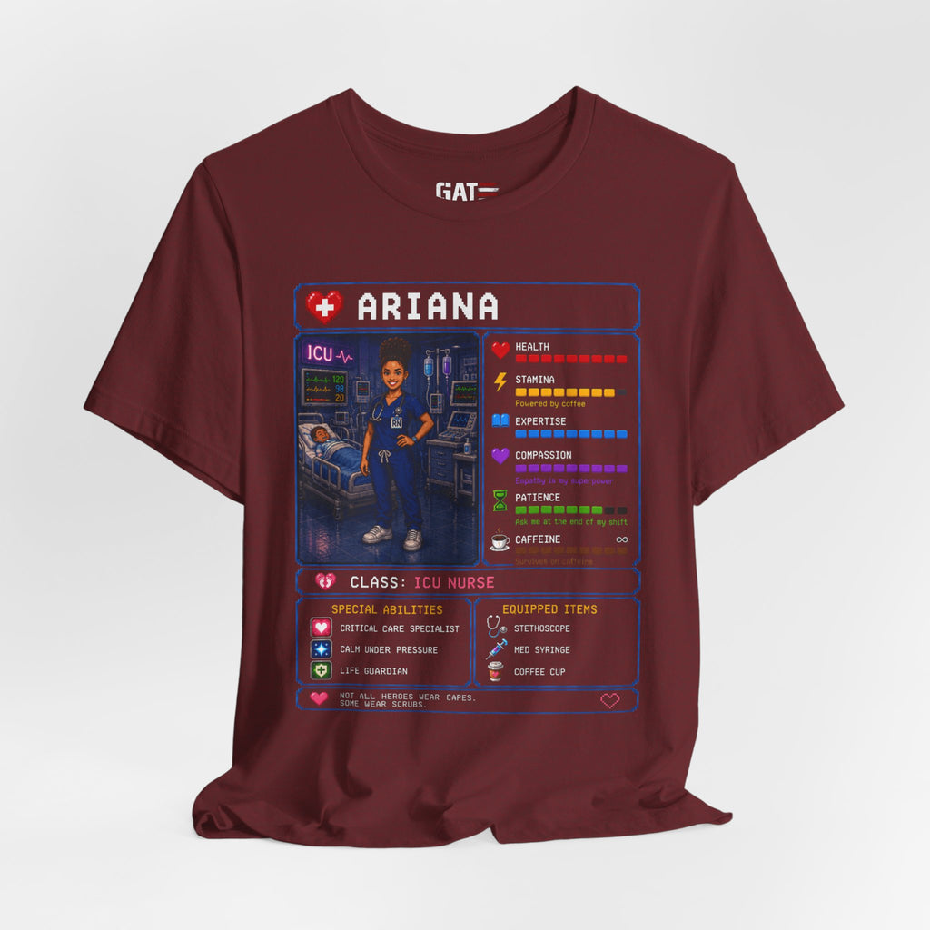 Custom ICU Nurse RPG Character Shirt | Personalized Nurse Gift