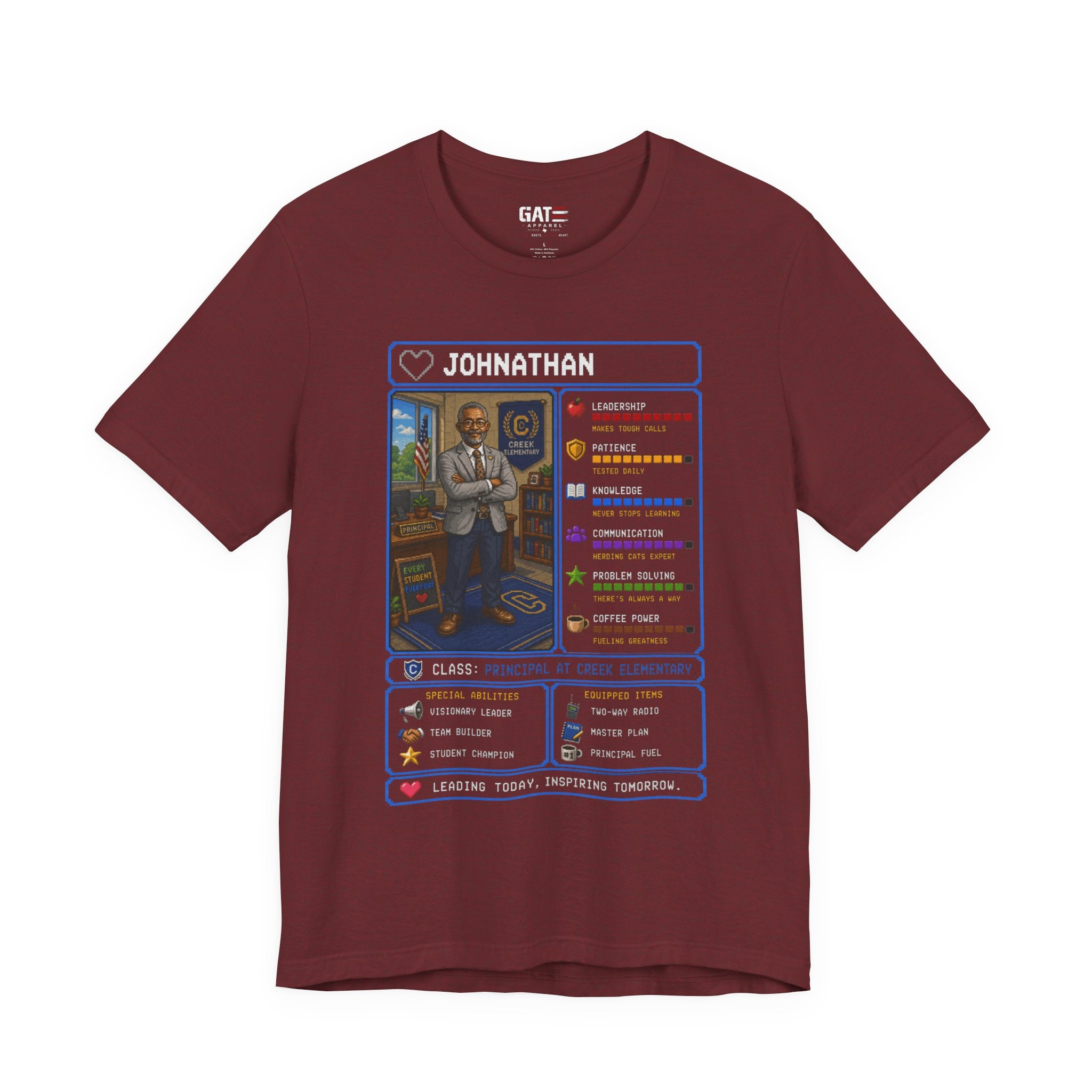 Custom Principal RPG Character Shirt | Personalized School Administrator Gift
