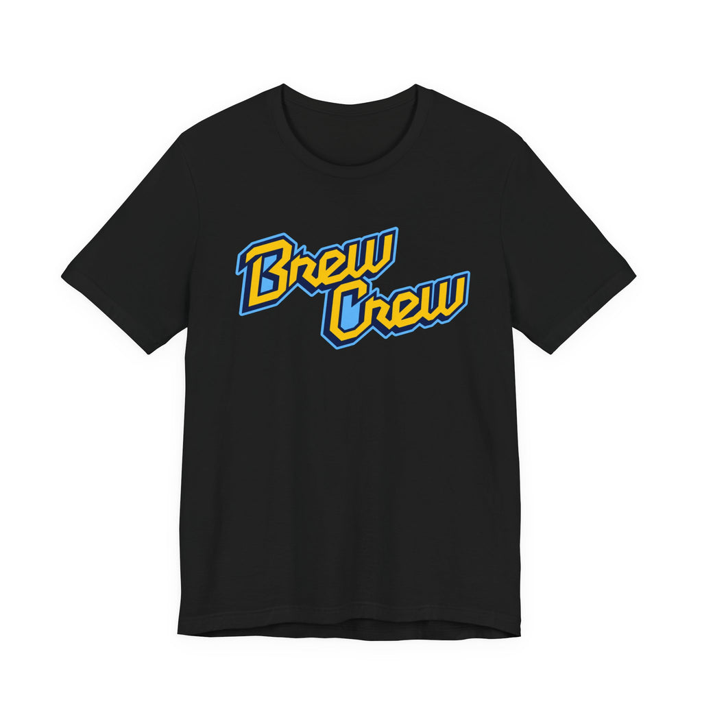Milwaukee Brewers Brew Crew blue and gold lettering T-shirt - product photo