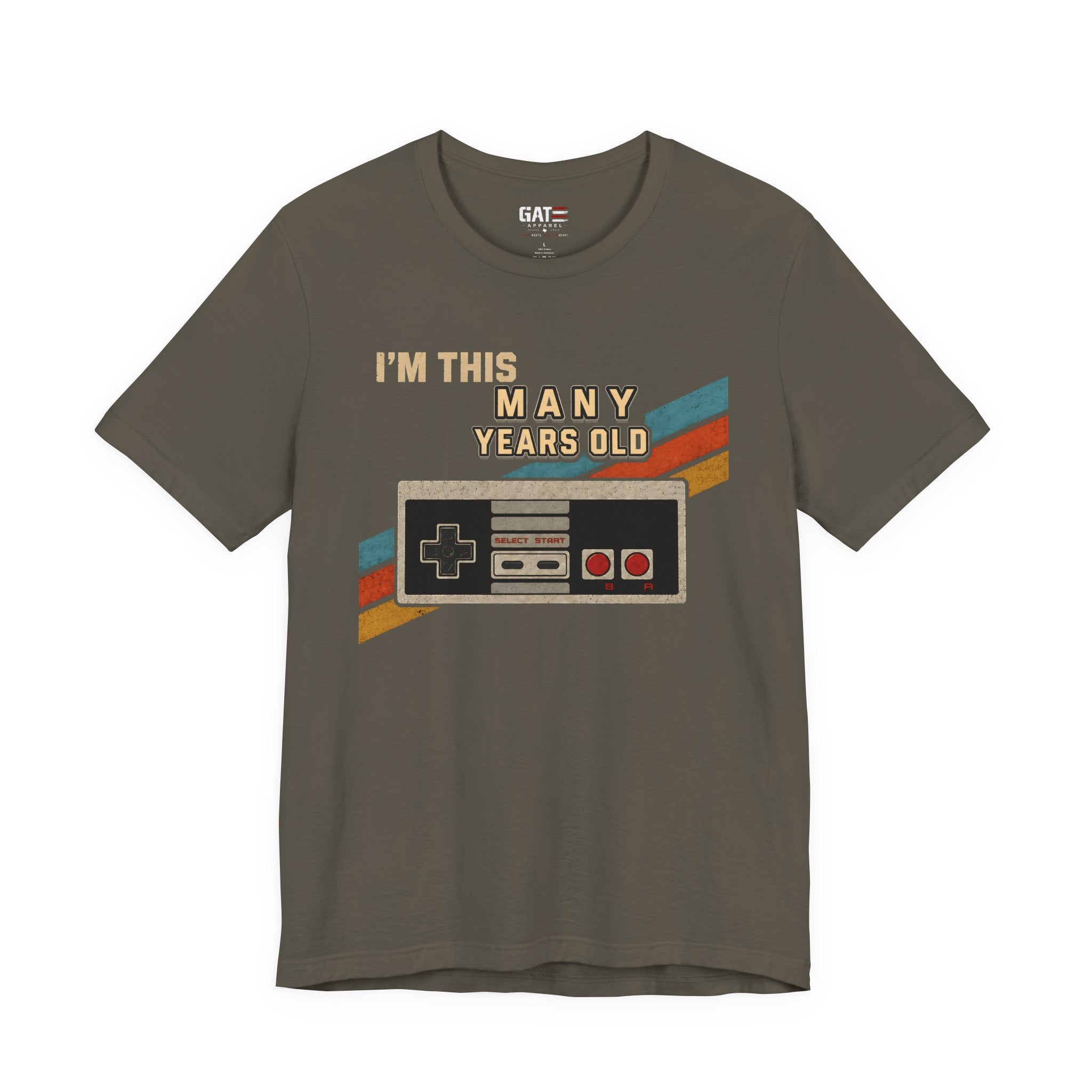 Retro Gaming Birthday Shirt, Gamer Gift for Men, I'm This Many Years Old Tee, 80s 90s Video Game Shirt, Classic Gamer Gift
