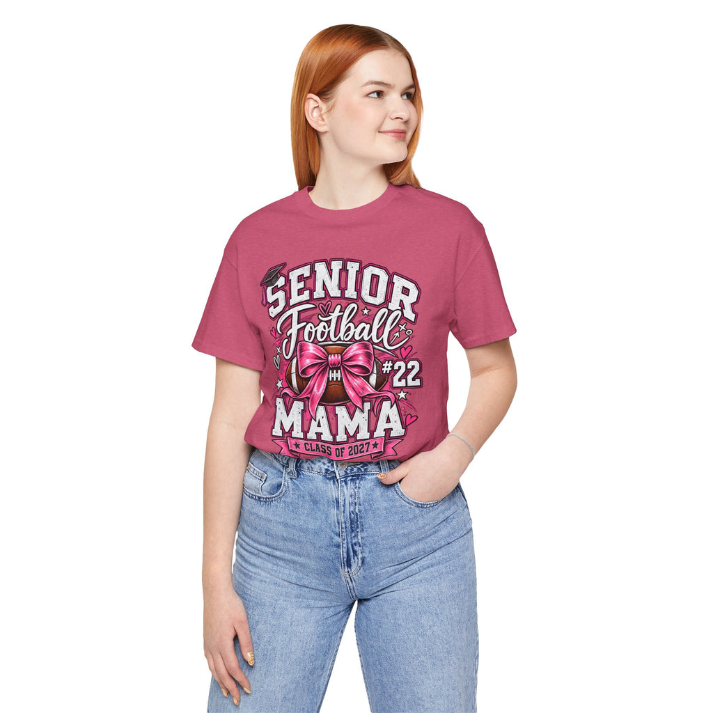 Football Mom Personalized Shirt Custom Player Name Number Helmet Game Day Tee