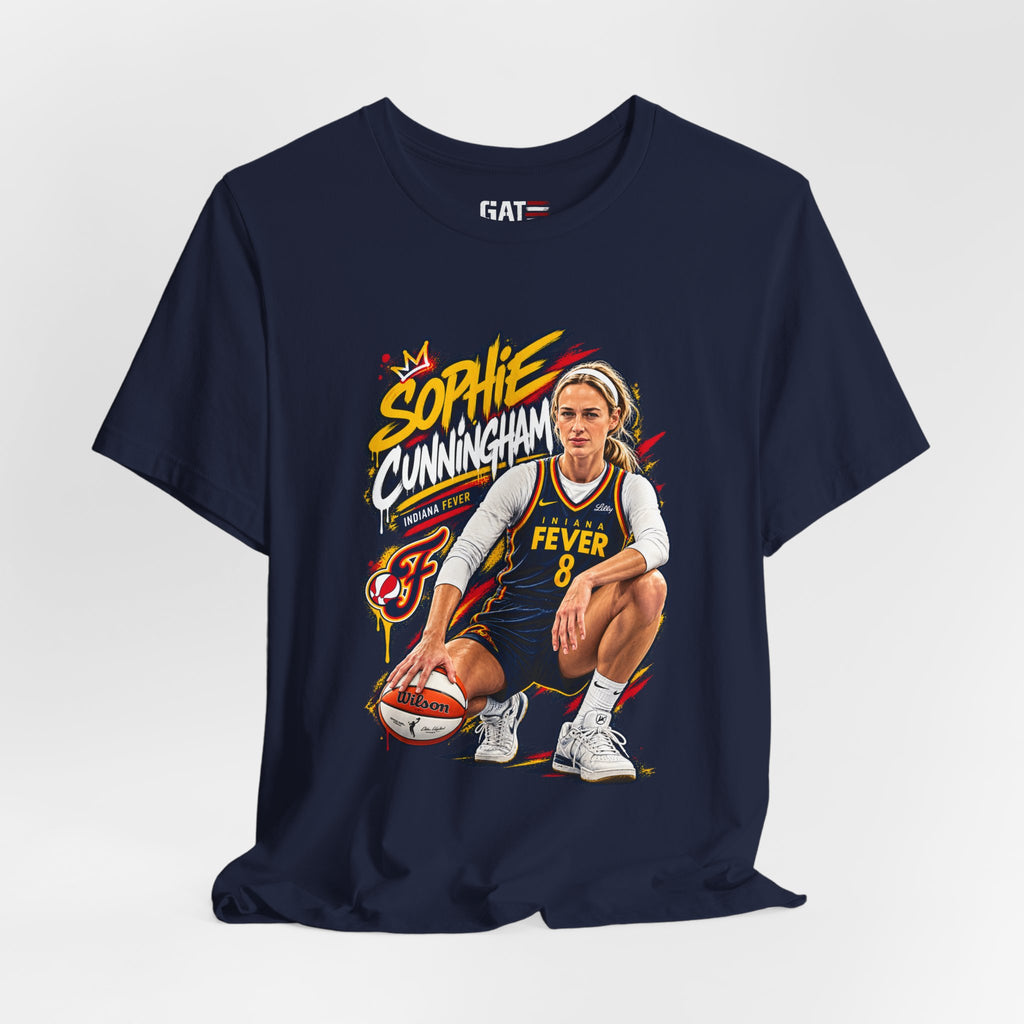 Sophie Cunningham Indiana Fever WNBA Basketball Graphic T Shirt Women's Fan Tee