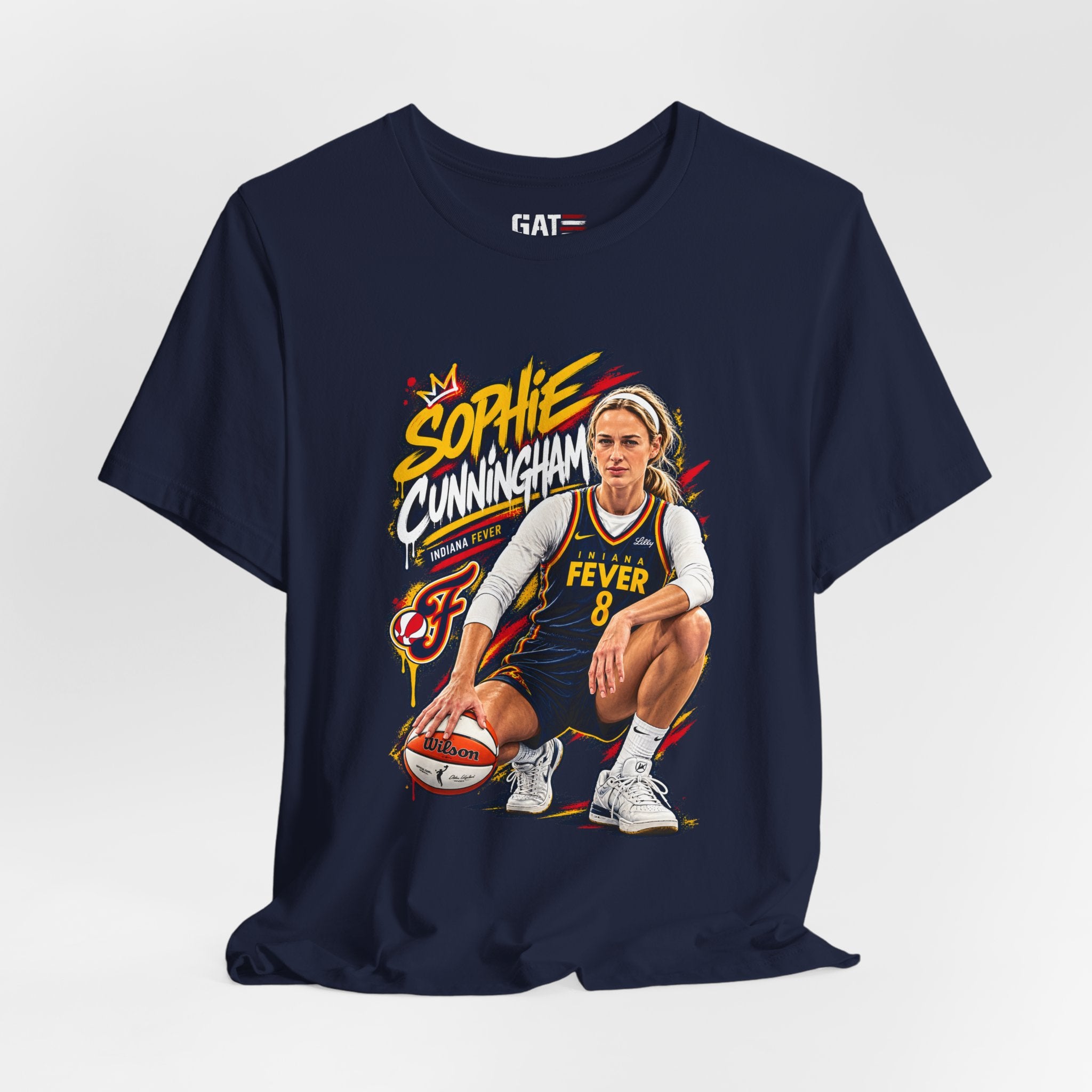 Sophie Cunningham Indiana Fever WNBA Basketball Graphic T Shirt Women's Fan Tee