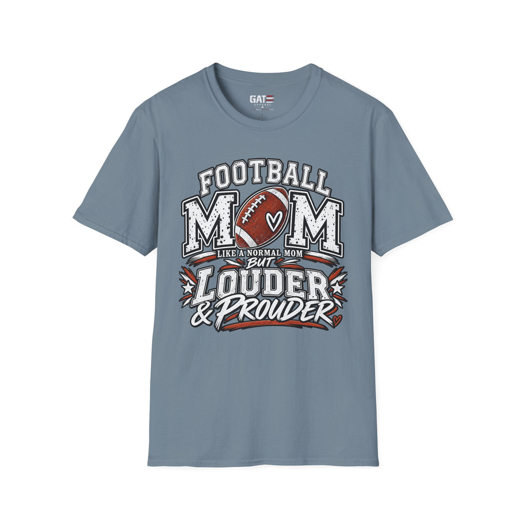 Football Mom Gildan Soft Style T-Shirt — Loud & Proud Vintage Football Mom Tee