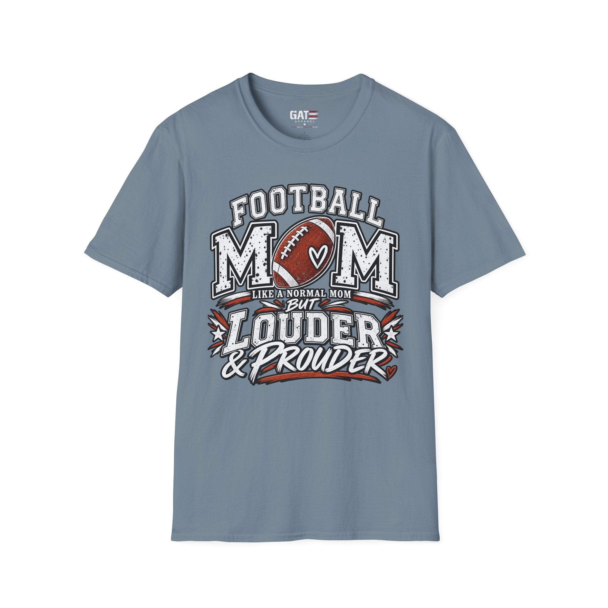 Football Mom Gildan Soft Style T-Shirt — Loud & Proud Vintage Football Mom Tee