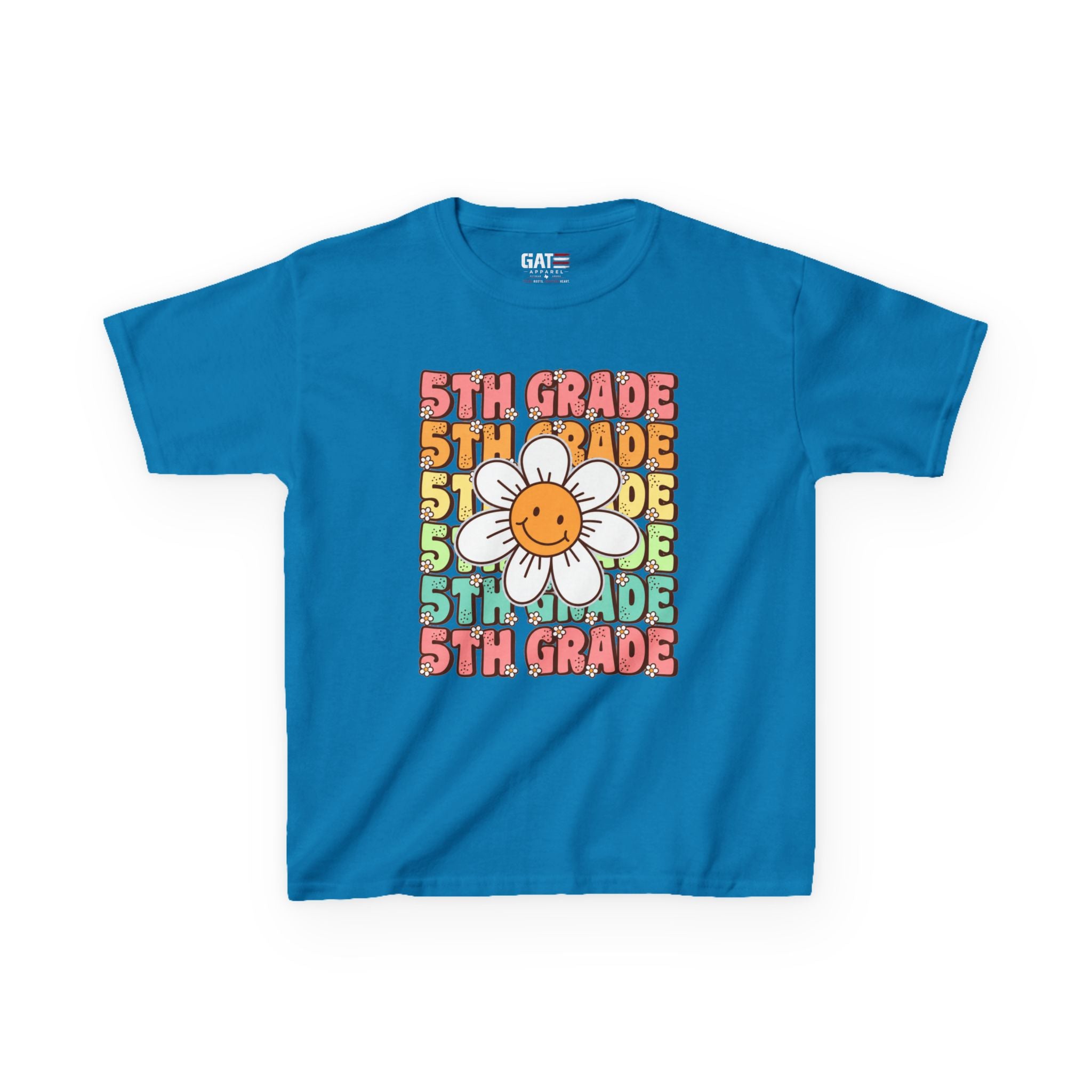 Custom Grade Level Shirt for Kids – Retro Daisy Back to School Tee