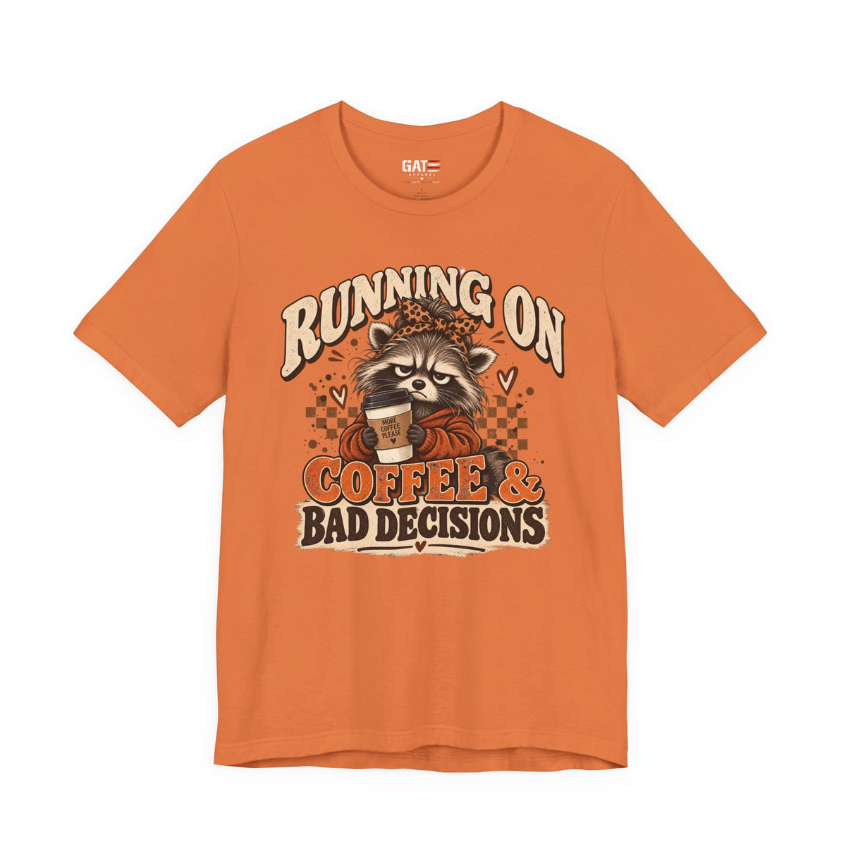Running on Coffee & Bad Decisions Shirt | Funny Raccoon Tee