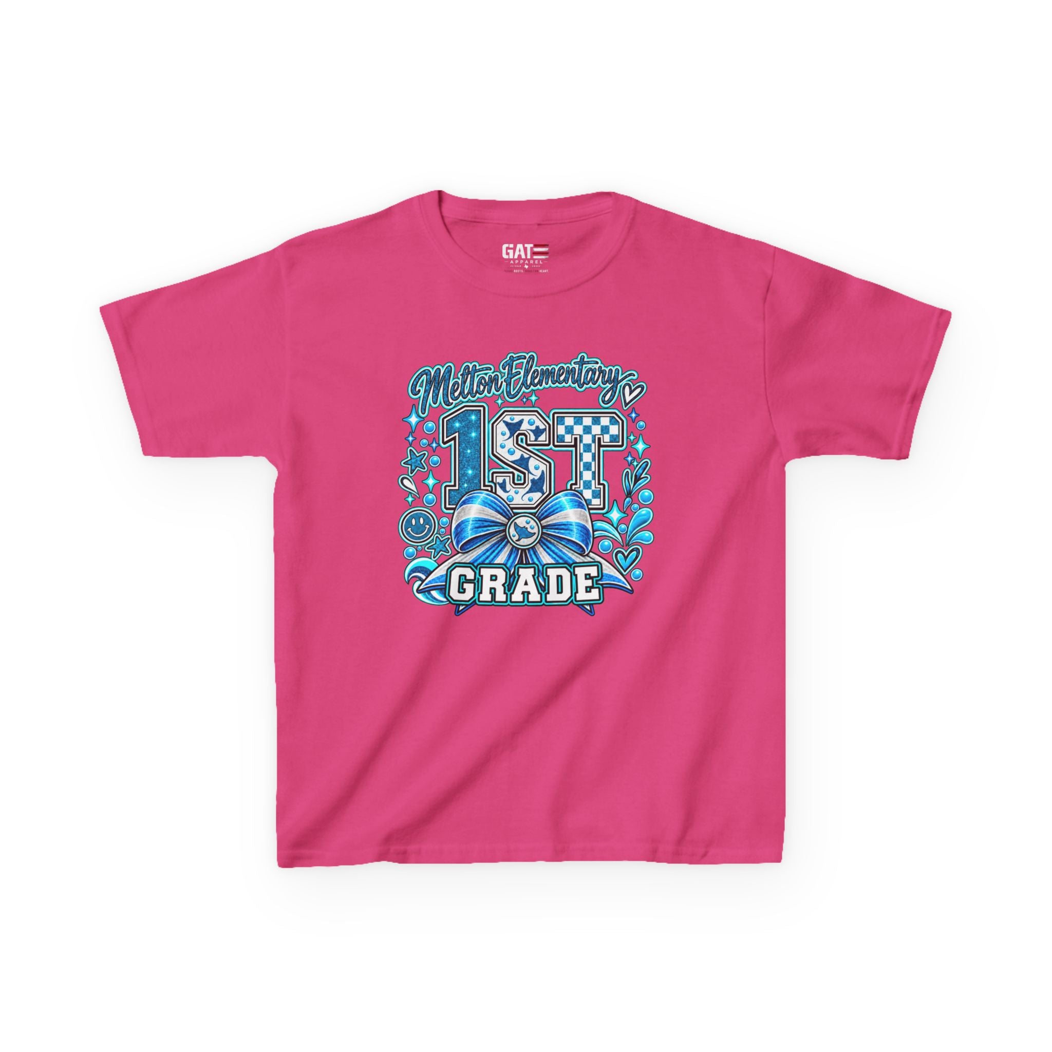 Melton 1st Grade Kids T‑Shirt — Ribbon Design