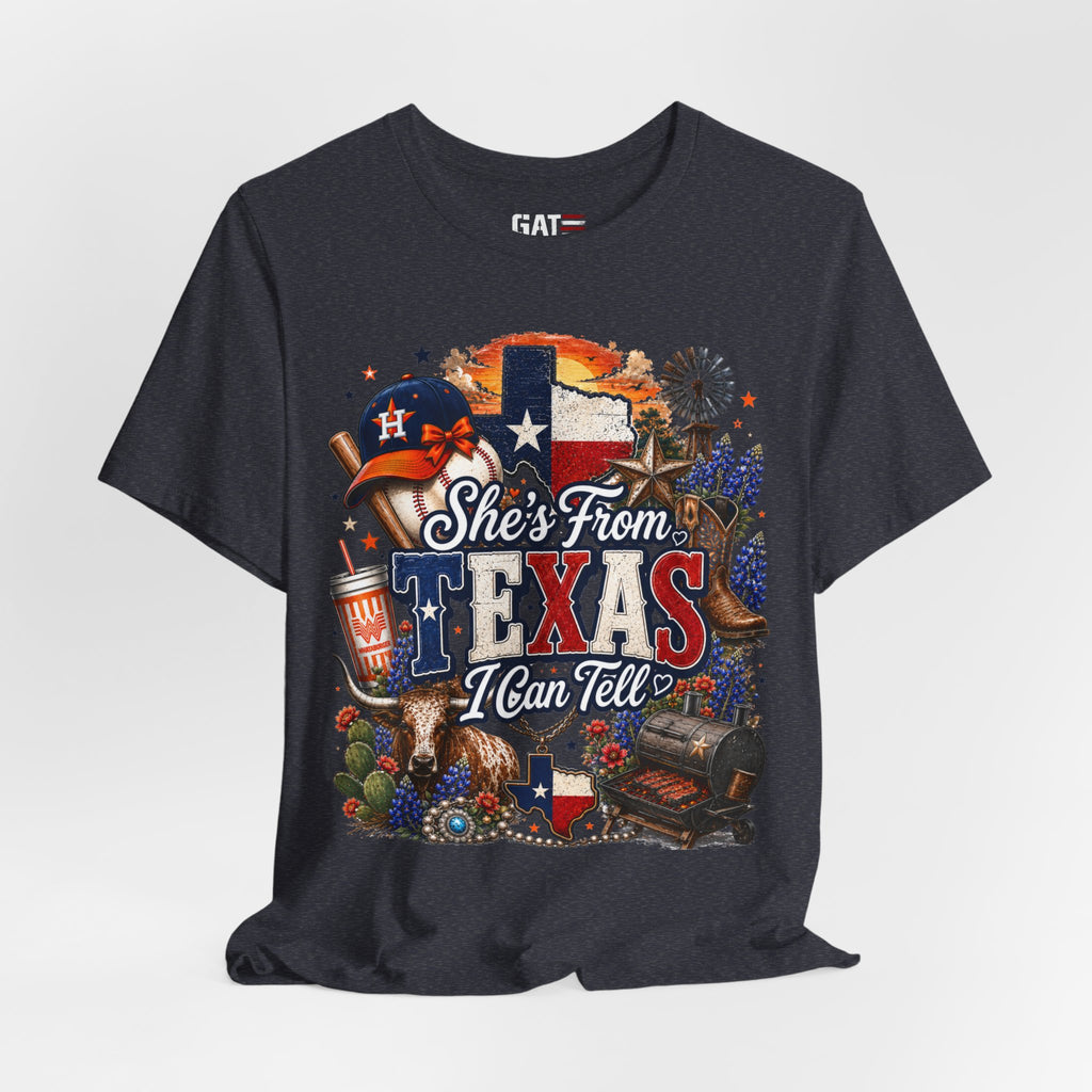 She's From Texas T-Shirt — Texas Pride Graphic Tee
