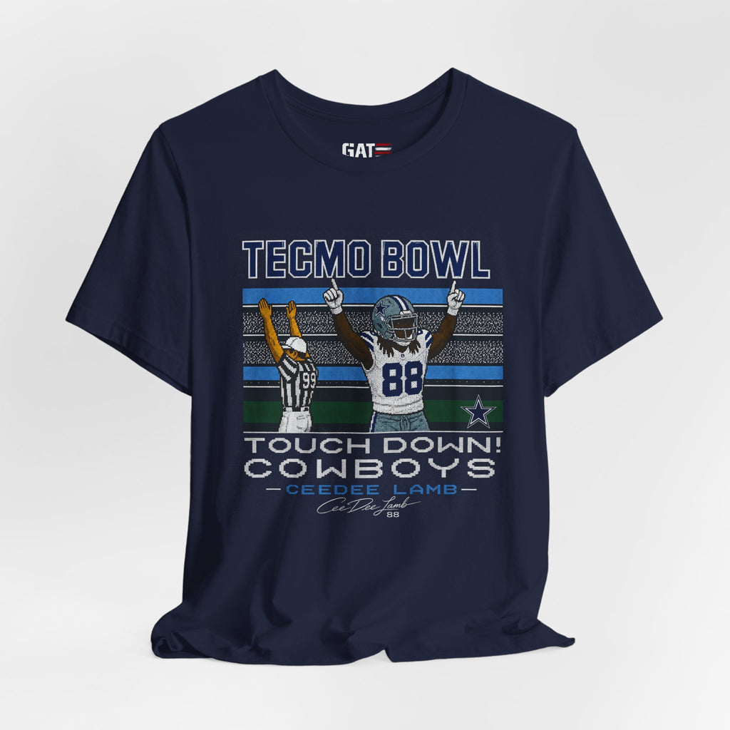 Retro CeeDee Lamb Shirt, Tecmo Bowl Inspired Cowboys Football Tee, Vintage 8 Bit Gamer Shirt, Touchdown Graphic Tee
