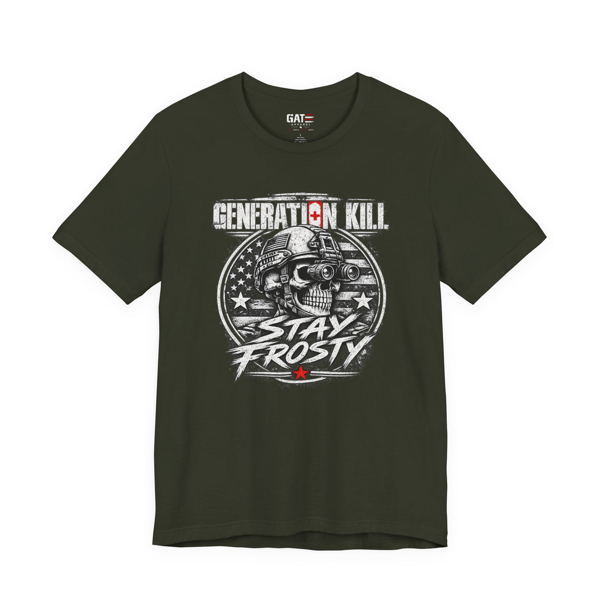 Stay Frosty Skull Shirt | Military Veteran Retro Tee