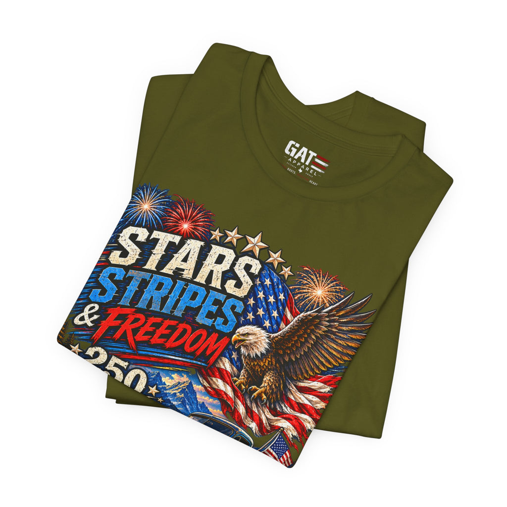 Stars Stripes & Freedom 250th Anniversary Shirt | Patriotic Tee