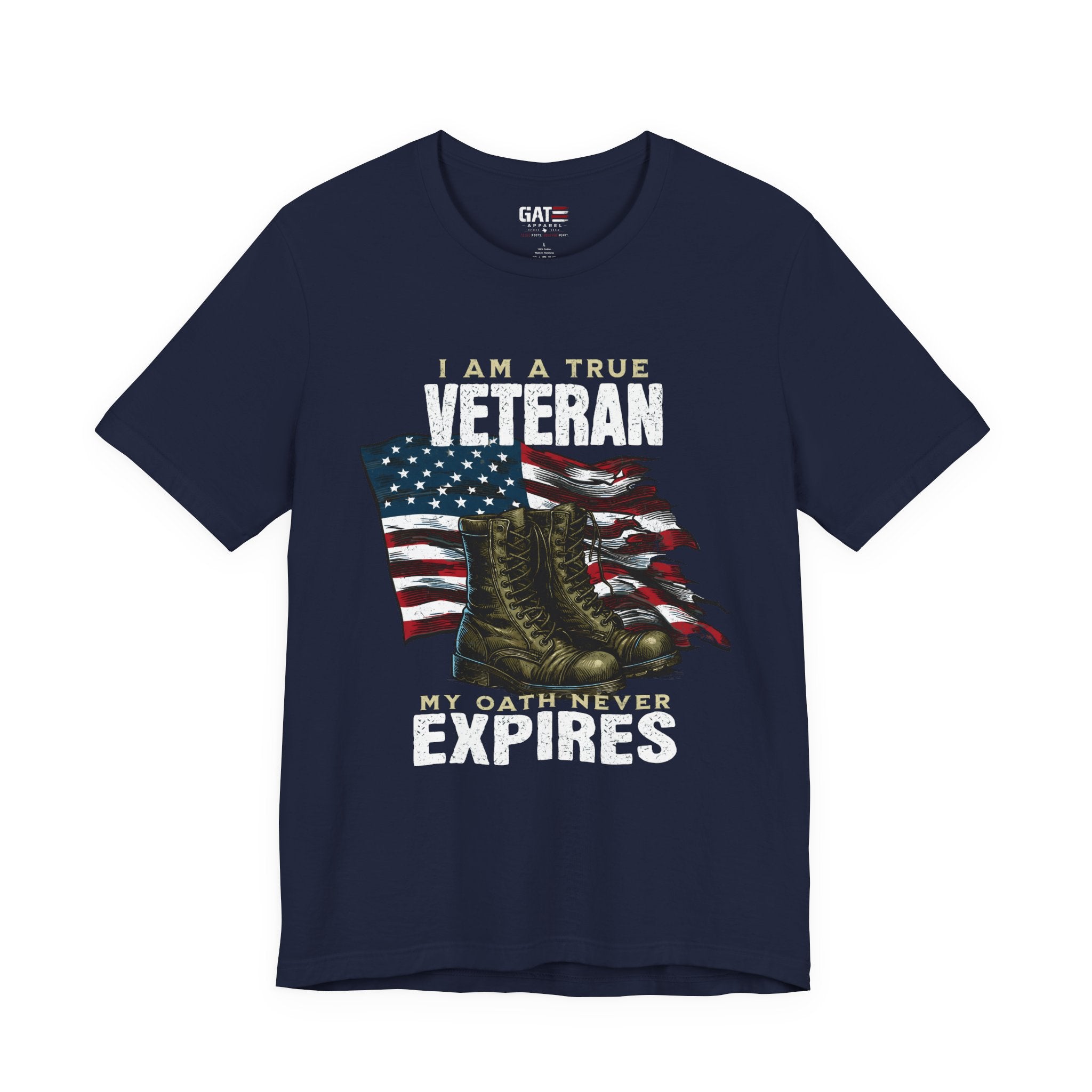 Veteran Shirt My Oath Never Expires, Proud Veteran Tee, Military Boots American Flag Shirt, Patriotic Veteran Gift for Men or Women